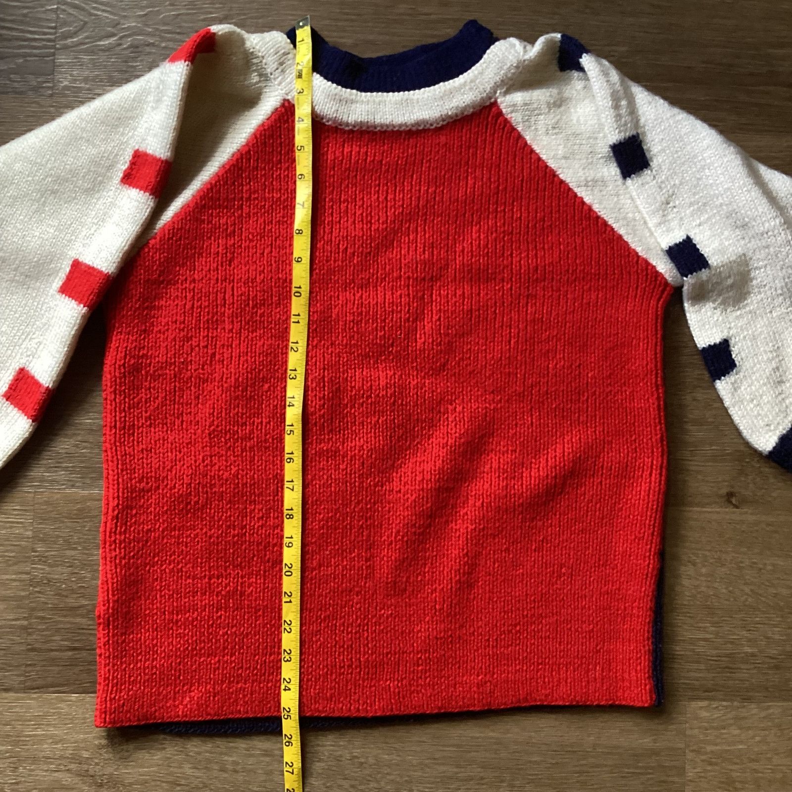 Vintage Two Toned Wool Knit Sweater Size US L / EU 52-54 / 3 - 4 Thumbnail