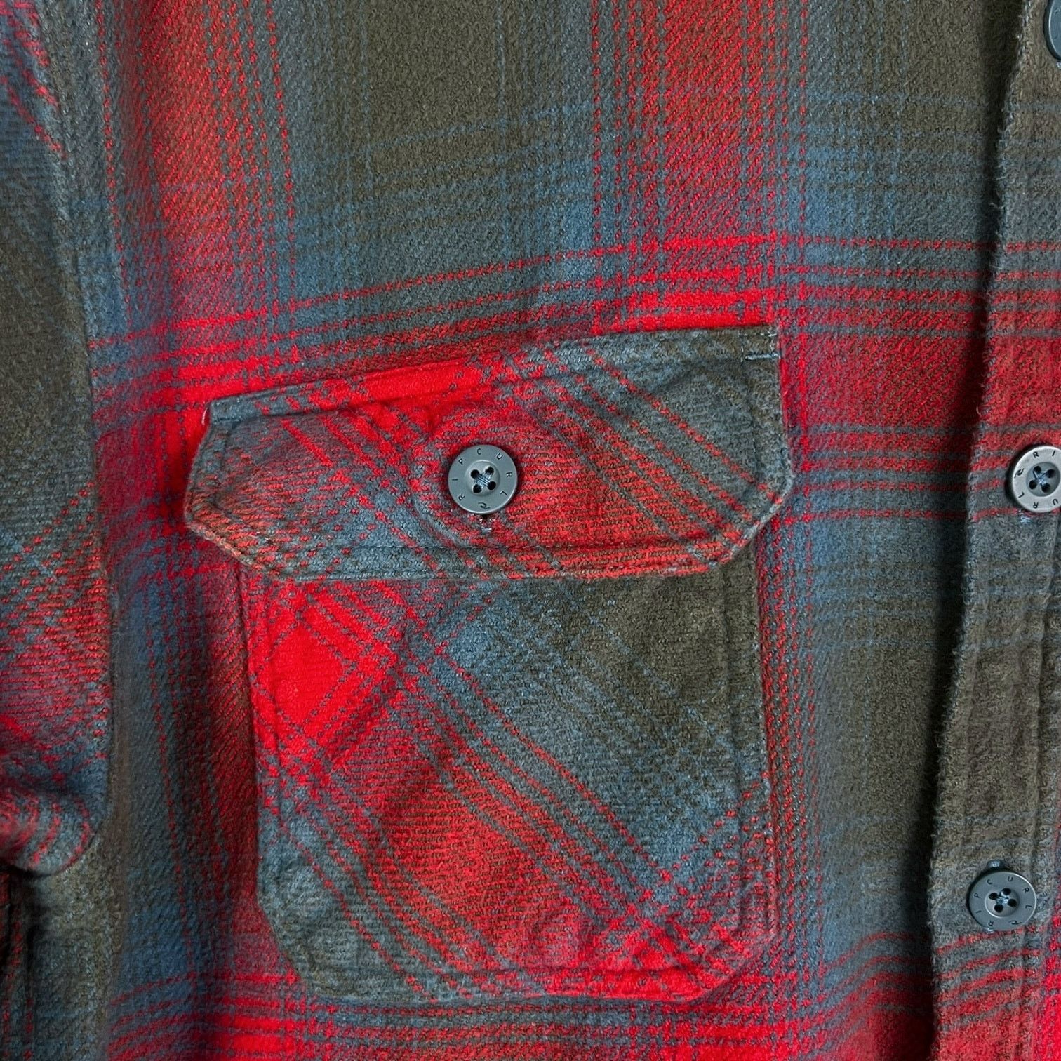 Rip Curl Men's Rip Curl Count Flannel Plaid Shirt - M - $65 Retail Size US M / EU 48-50 / 2 - 2 Thumbnail