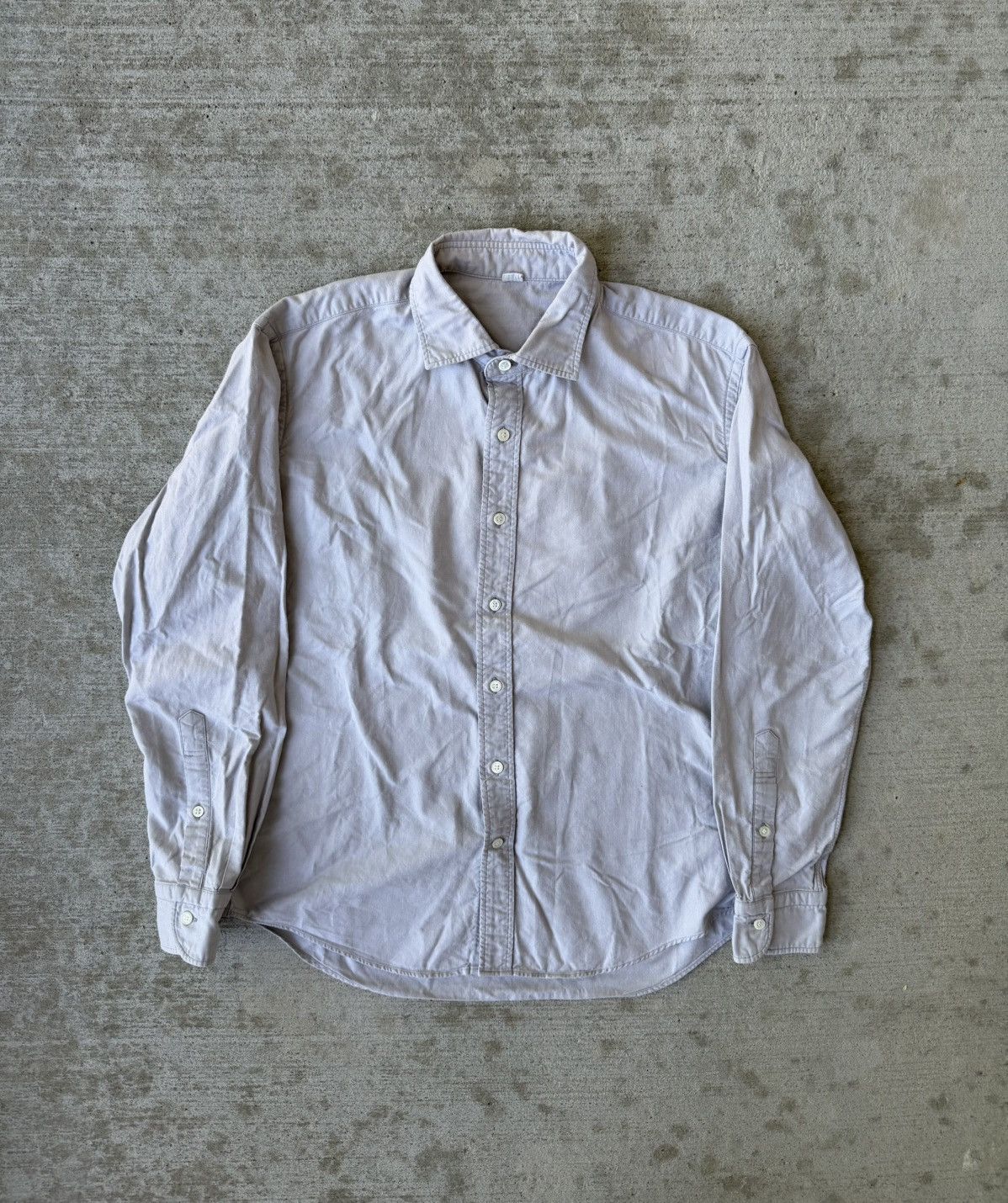 45 RPM Sky Grey Button Up Shirt Oxford