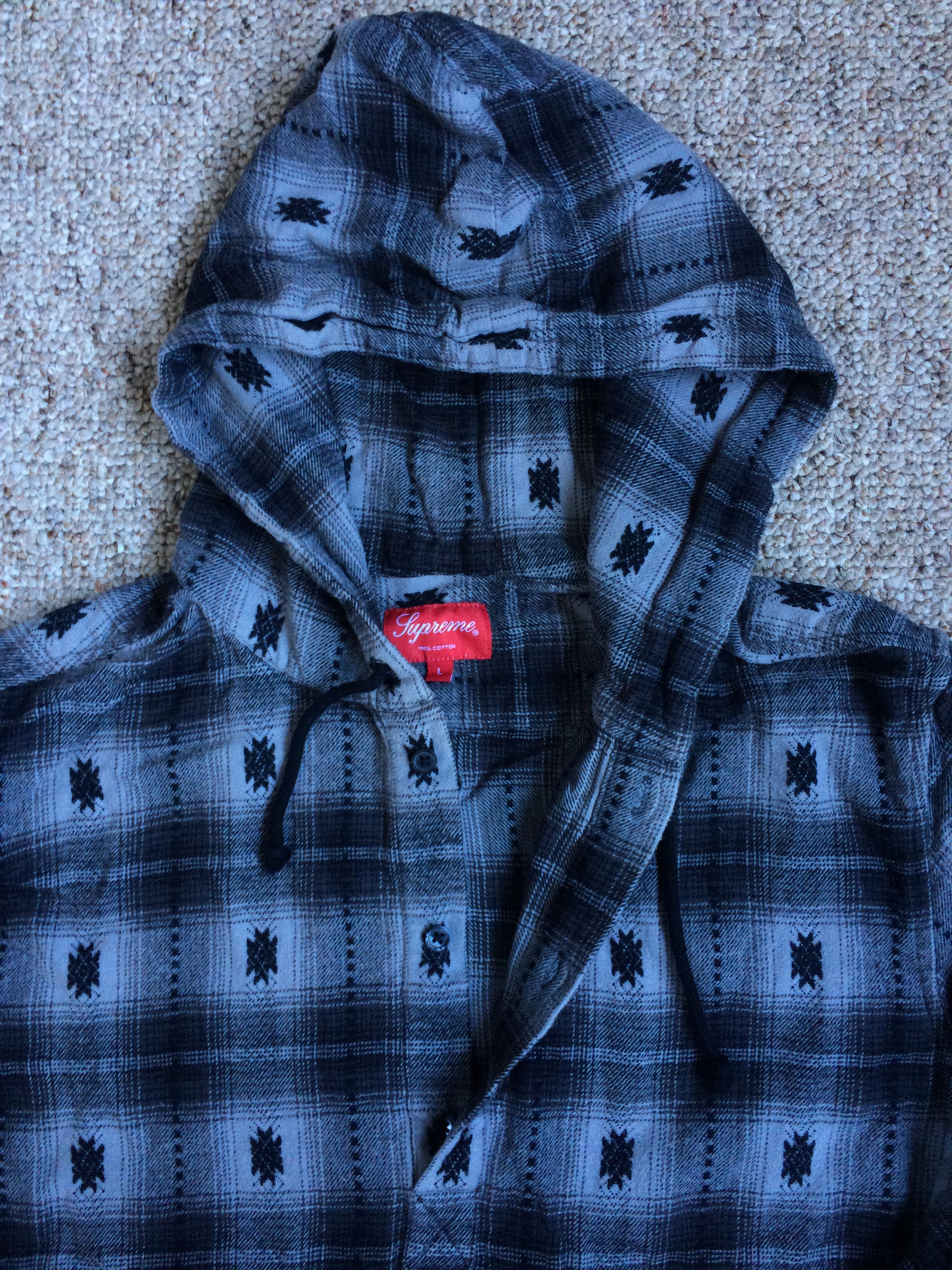 Supreme F/W 2014 Supreme Shadow Plaid Hooded Flannel Size US L / EU 52-54 / 3 - 3 Thumbnail
