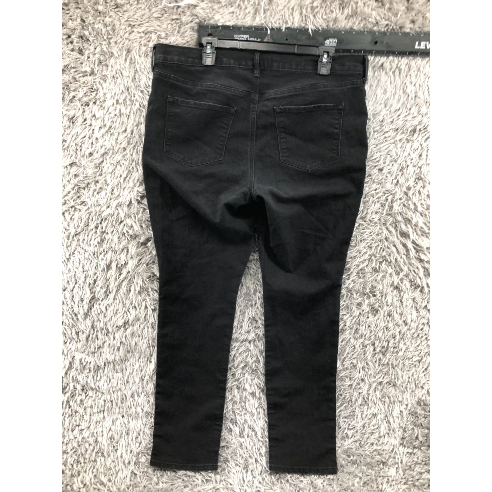 Old Navy Old Navy Original Skinny Jeans Womens Dark Wash Black Size 18 Denim 5-Pocket Regular Rise Slim Fit Jeans Womens Black 18 Size 40" / US 18 - 5 Thumbnail