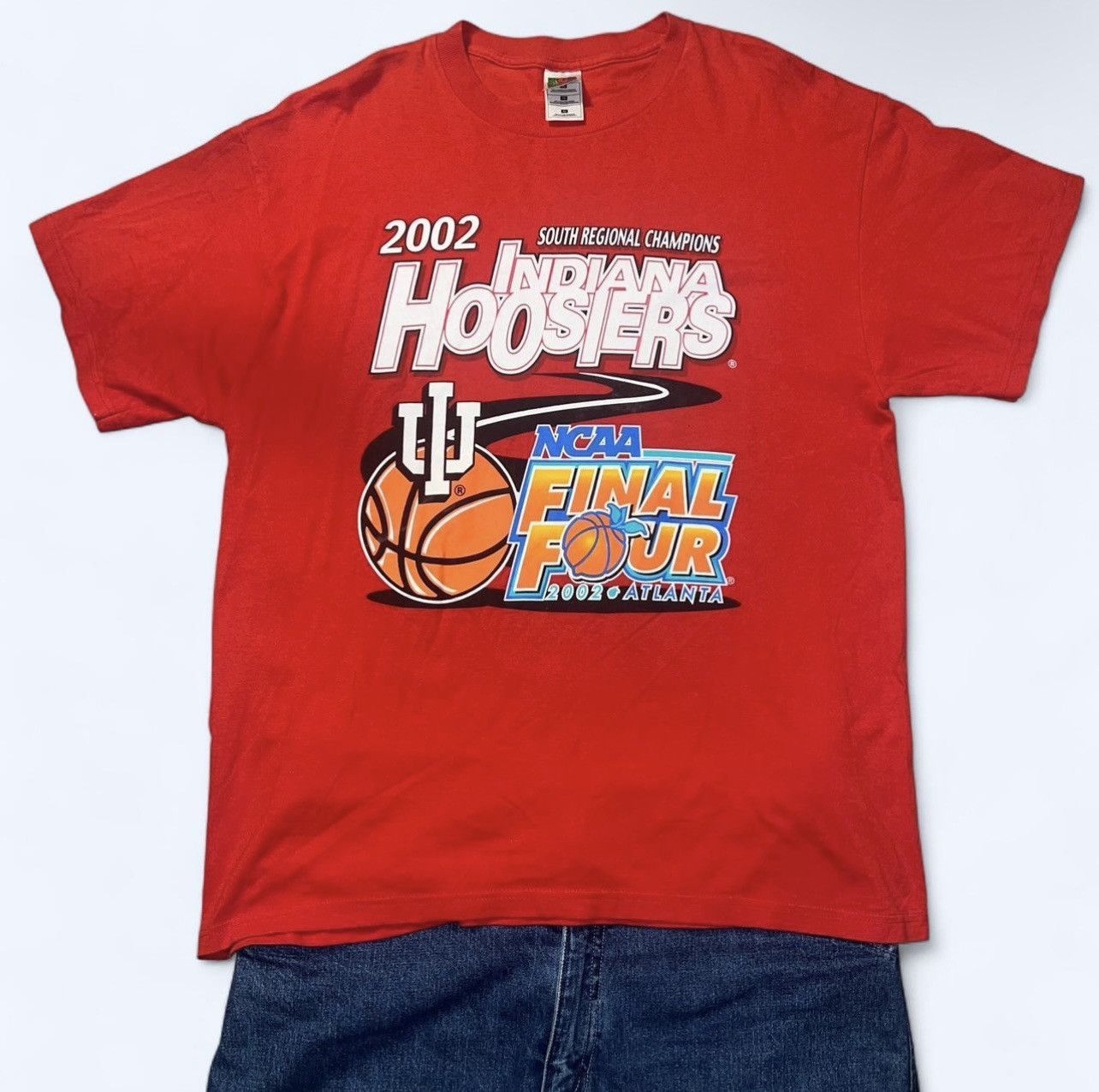 Fruit Of The Loom 2002 Vintage Indiana Hoosiers NCAA Final Fours shirt RARE Size US XL / EU 56 / 4 - 1 Thumbnail
