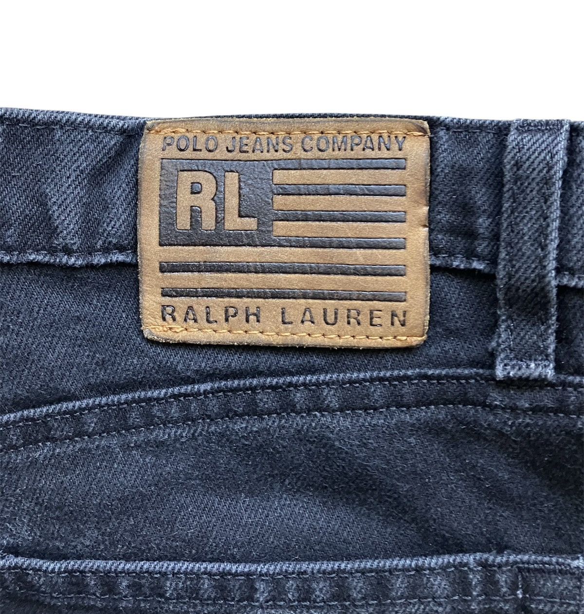 Polo Ralph Lauren Polo Ralph Lauren Men's Black Denim Jeans Vintage 90s Y2K RL Size US 31 - 9 Thumbnail