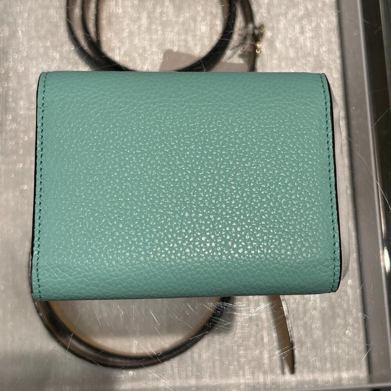 Jimmy Choo NWT Jimmy Choo Loni Embossed Jade Leather Trifold Wallet Size ONE SIZE - 2 Thumbnail