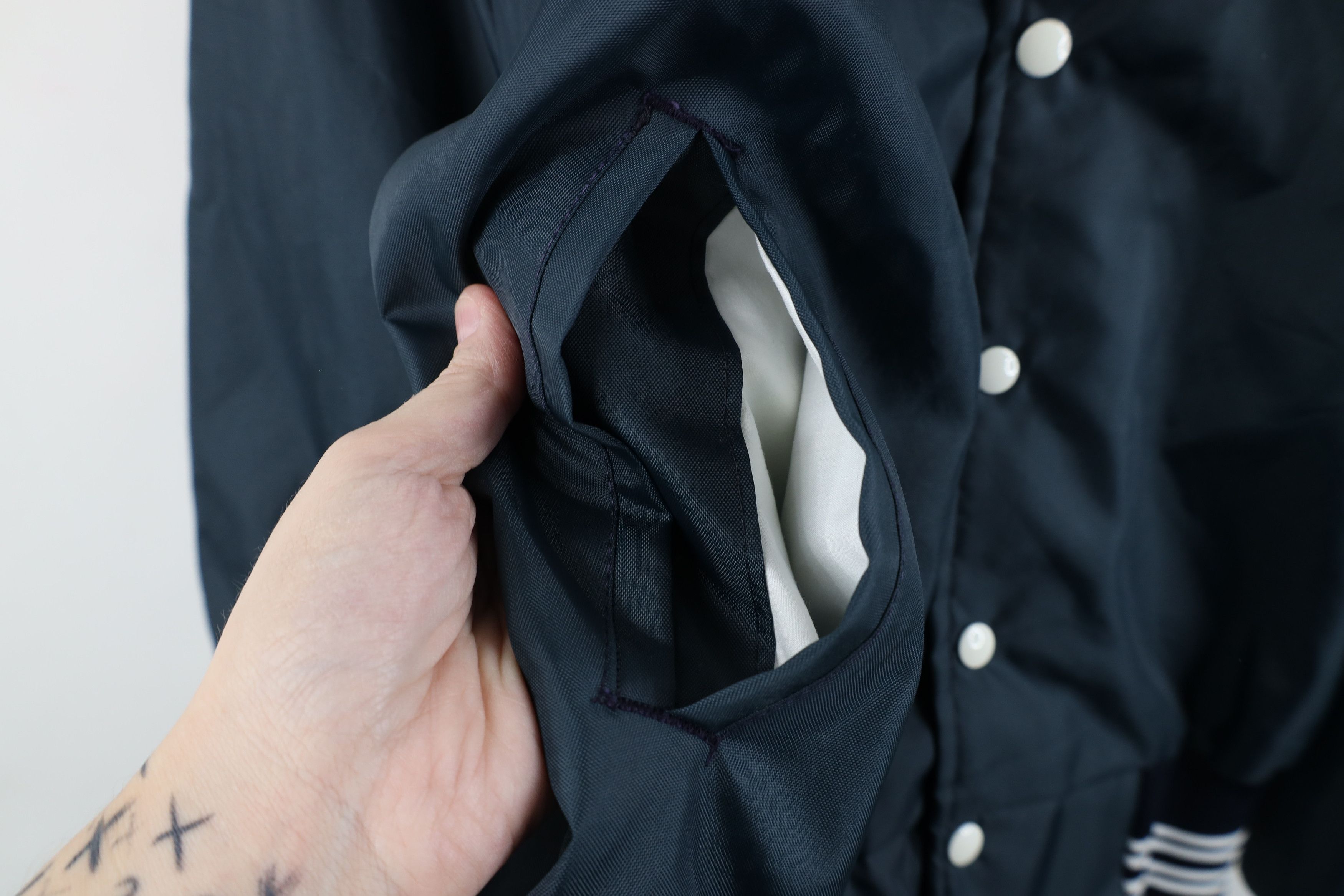 Vintage Vintage 80s Bartlett Nuclear Inc Satin Bomber Jacket USA Size US L / EU 52-54 / 3 - 7 Thumbnail
