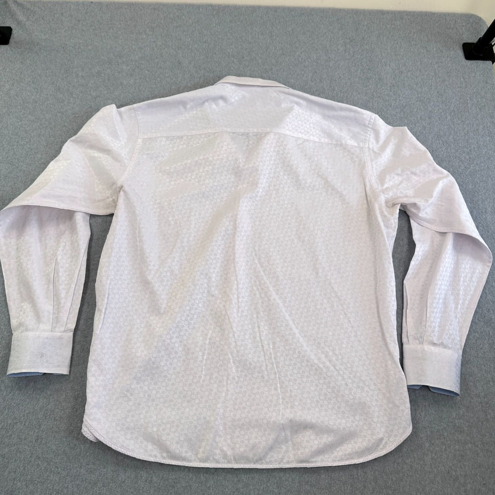 Vintage VINTAGE? No — Visconti Black Button-Up Shirt White XL Long Sleeve Collared Button-Up Men’s Regular XL White Visconti Black Classic Solid Casual Travel Size 46R - 2 Thumbnail