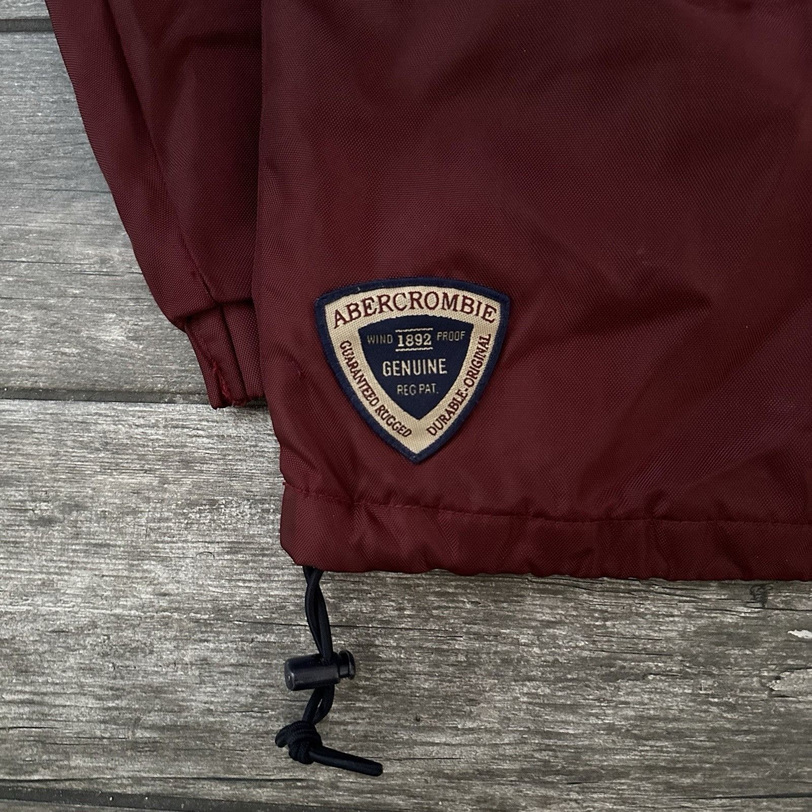 Abercrombie & Fitch VTG ABERCROMBIE & FITCH ANORAK MAROON SHERPA HOOD JACKET SZ Size US S / EU 44-46 / 1 - 7 Thumbnail