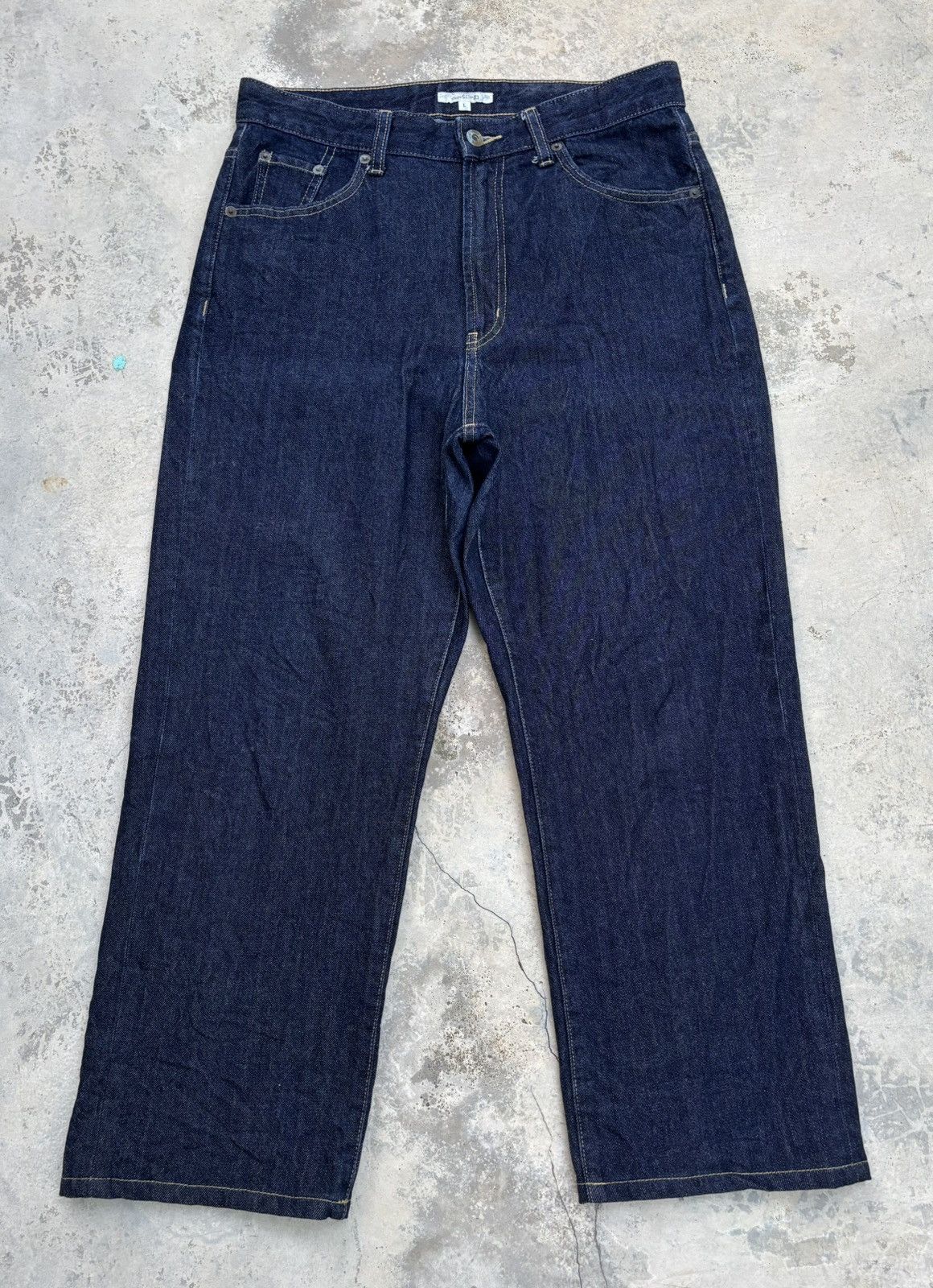 Yohji Yamamoto Vintage Baggy Jeans Japanese Studio Clip Wide Baggy Jeans Size US 31 - 1 Thumbnail