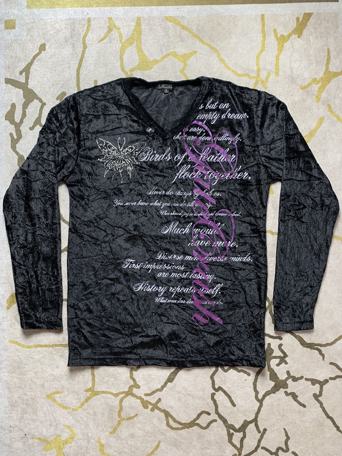 Japanese Brand Japanese Macalester poem long sleeve Size L / US 10 / IT 46 - 1 Thumbnail