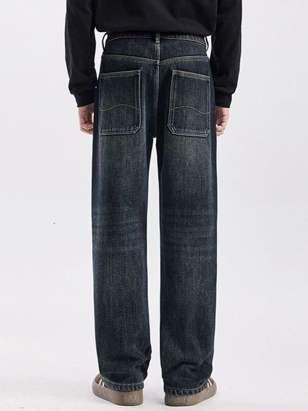 Jean American retro men's loose wide-leg versatile jeans Size US 32 / EU 48 - 4 Thumbnail