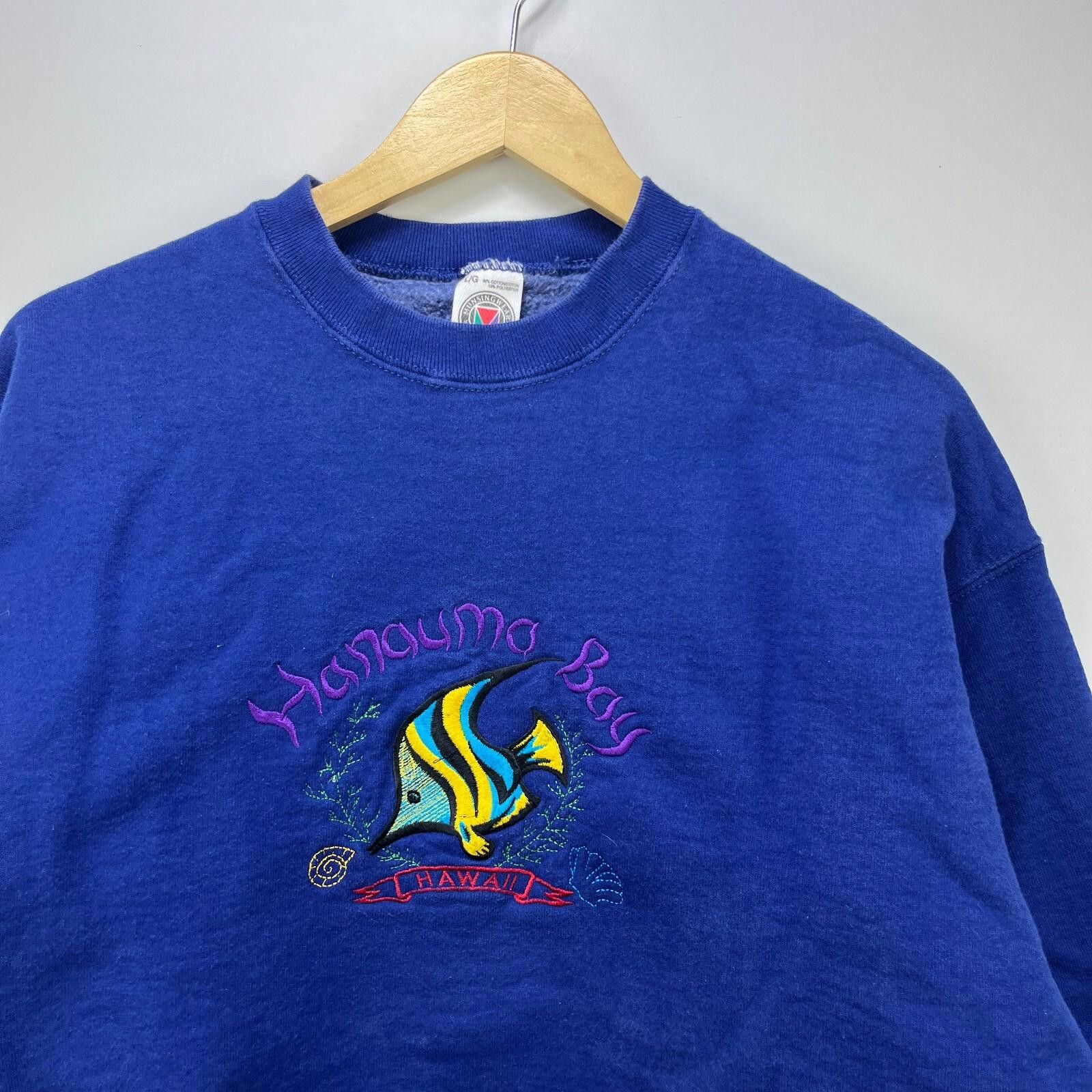 Vintage Vintage 90s Hawaii Fish Sweatshirt Large Nature Animal Size US L / EU 52-54 / 3 - 2 Thumbnail