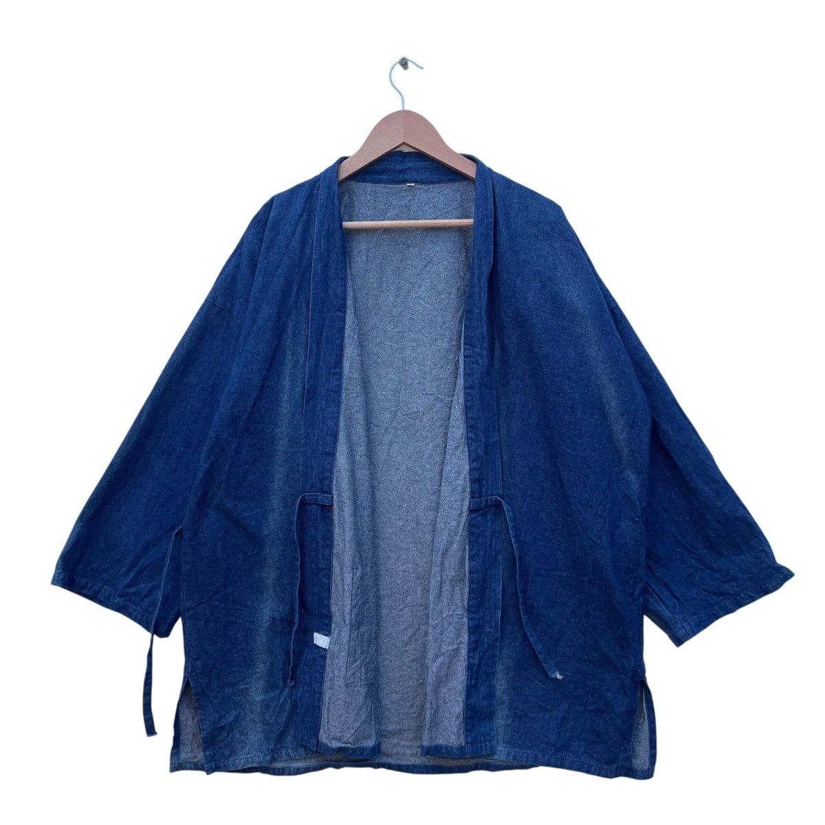 Japanese Brand × Vintage Vintage Japanese Brand Denim Lhama Faded Kimono Size US M / EU 48-50 / 2 - 1 Thumbnail
