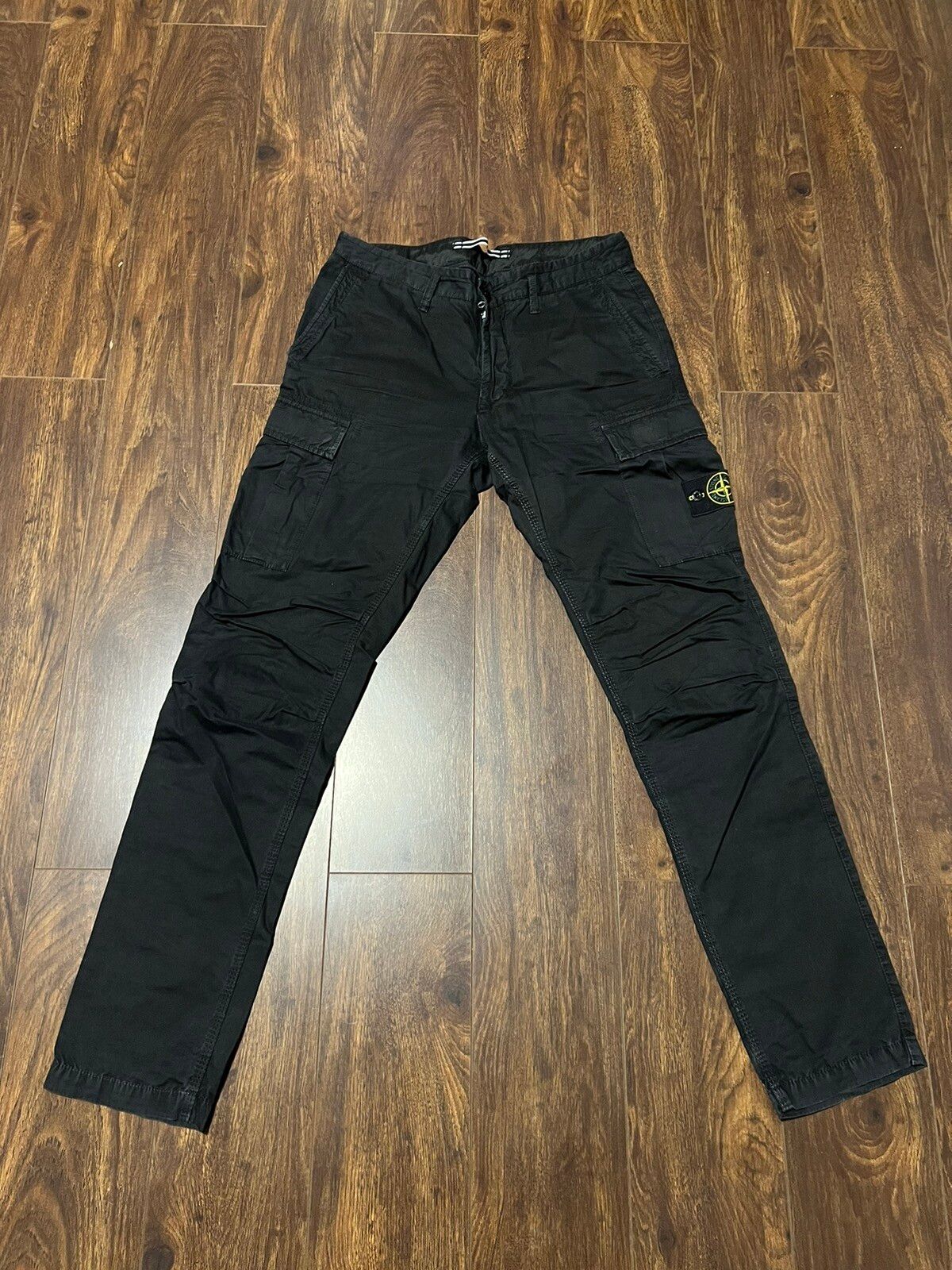 Pre-owned Stone Island Cargo Pants Black Size 33