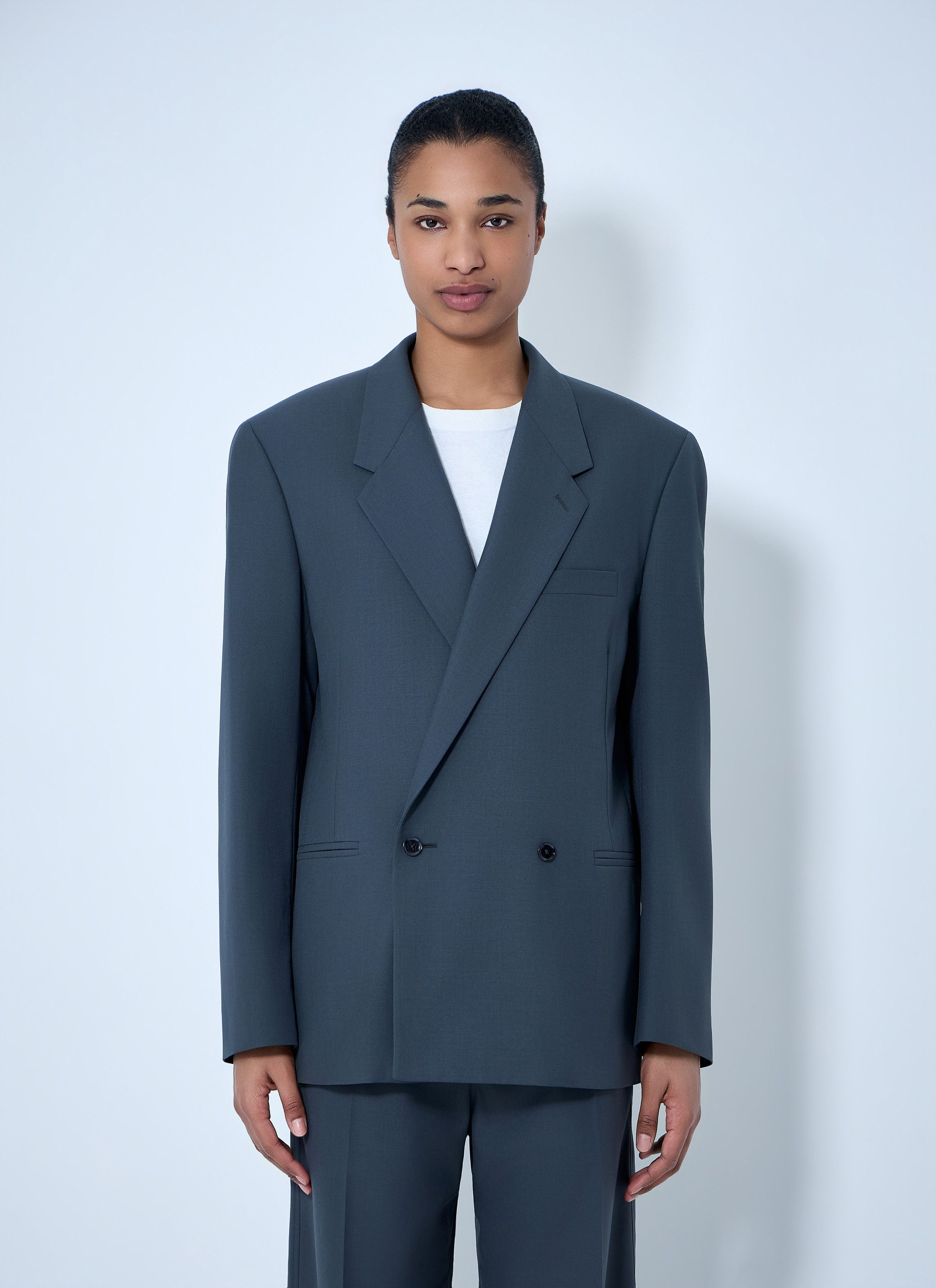Lemaire Double-Breasted Wool Suit Blazer Size M / US 6-8 / IT 42-44 - 1 Thumbnail