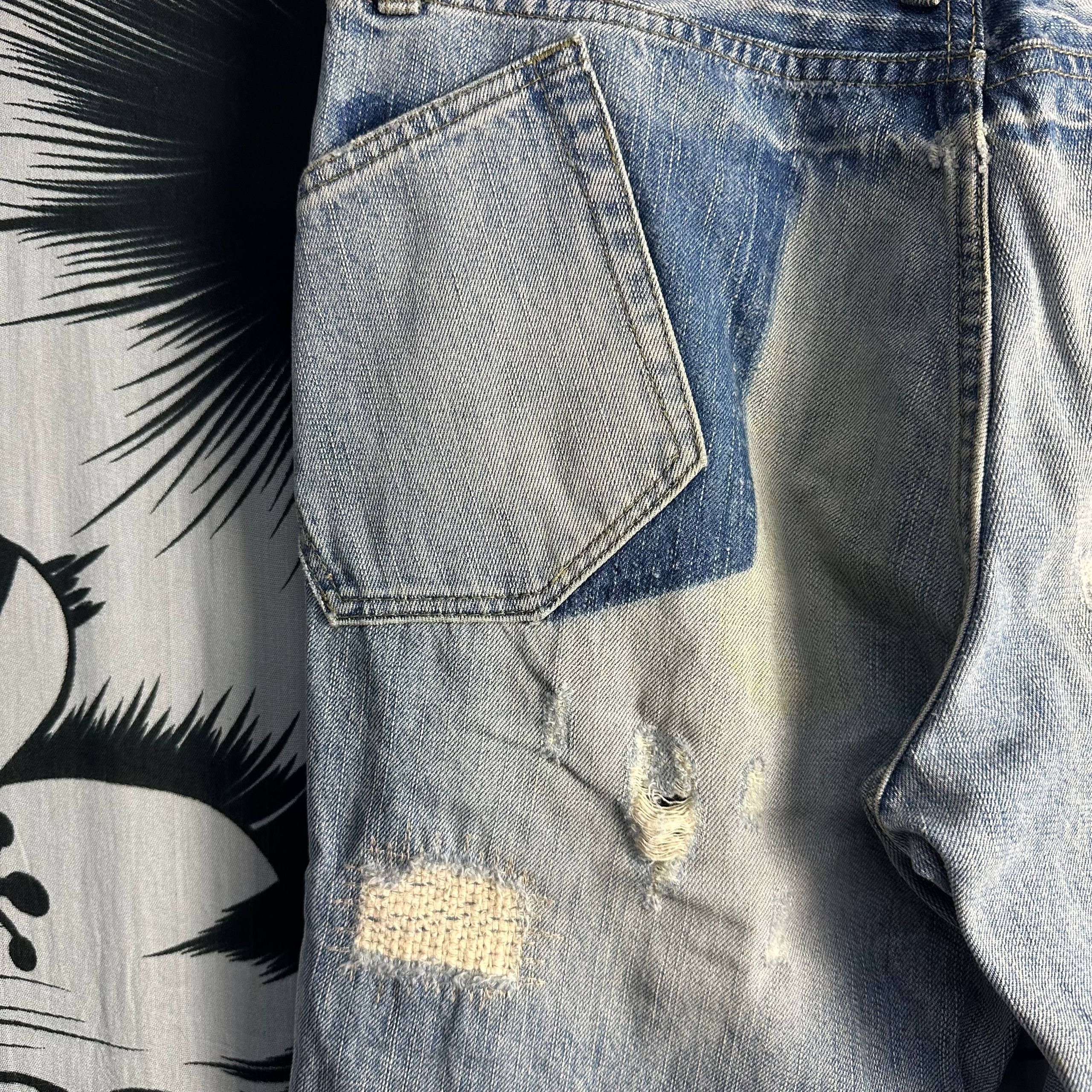 PPFM 2000s PPFM Punk Distressed Denim Pant Size US 32 / EU 48 - 16 Thumbnail