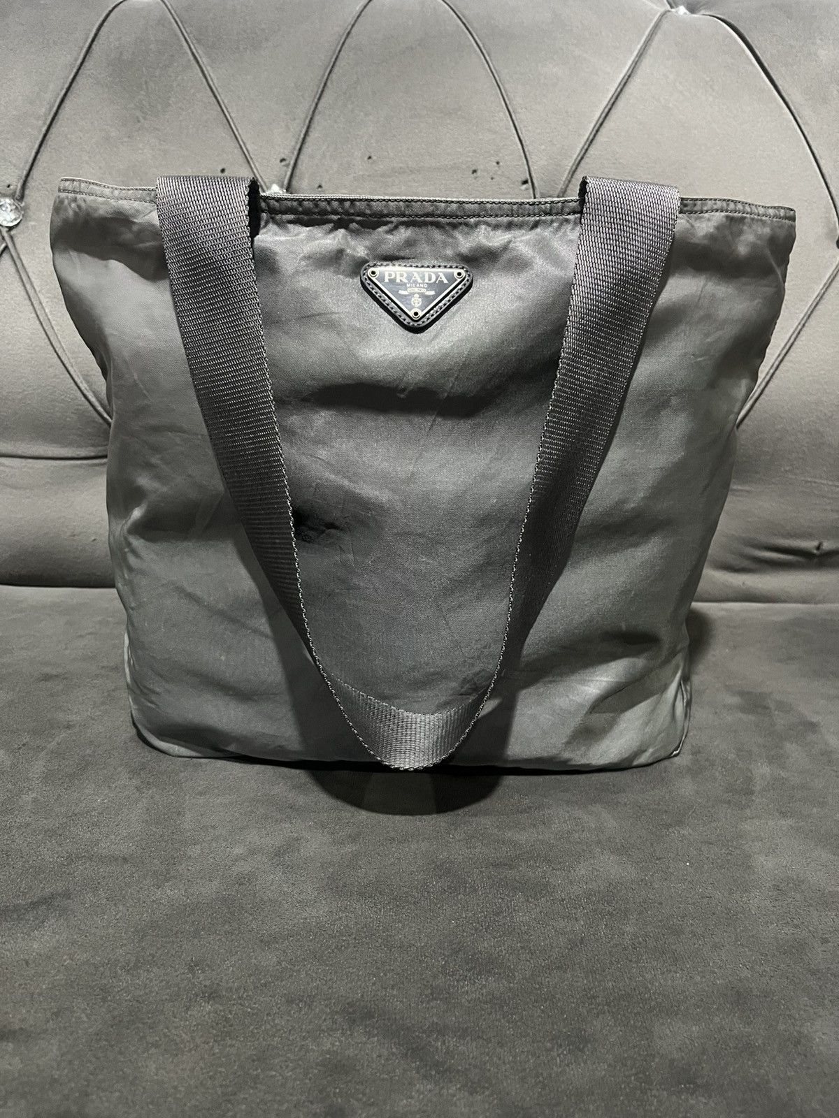Aunthentic Prada Shoulder Bag in Grey, Women's