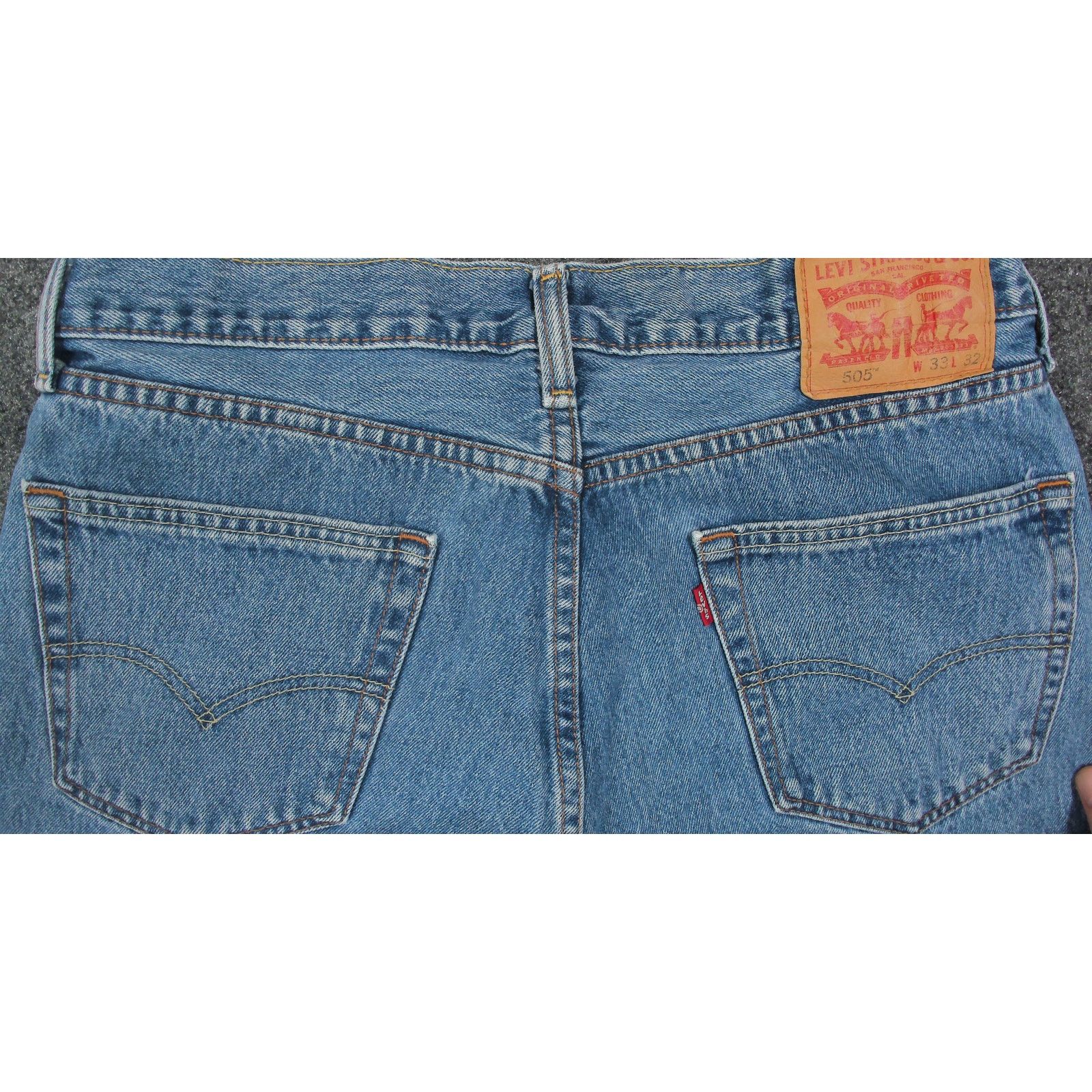 Levi's Levi's 505 Stonewash Straight Leg Jeans 33x32 Size US 33 - 9 Thumbnail
