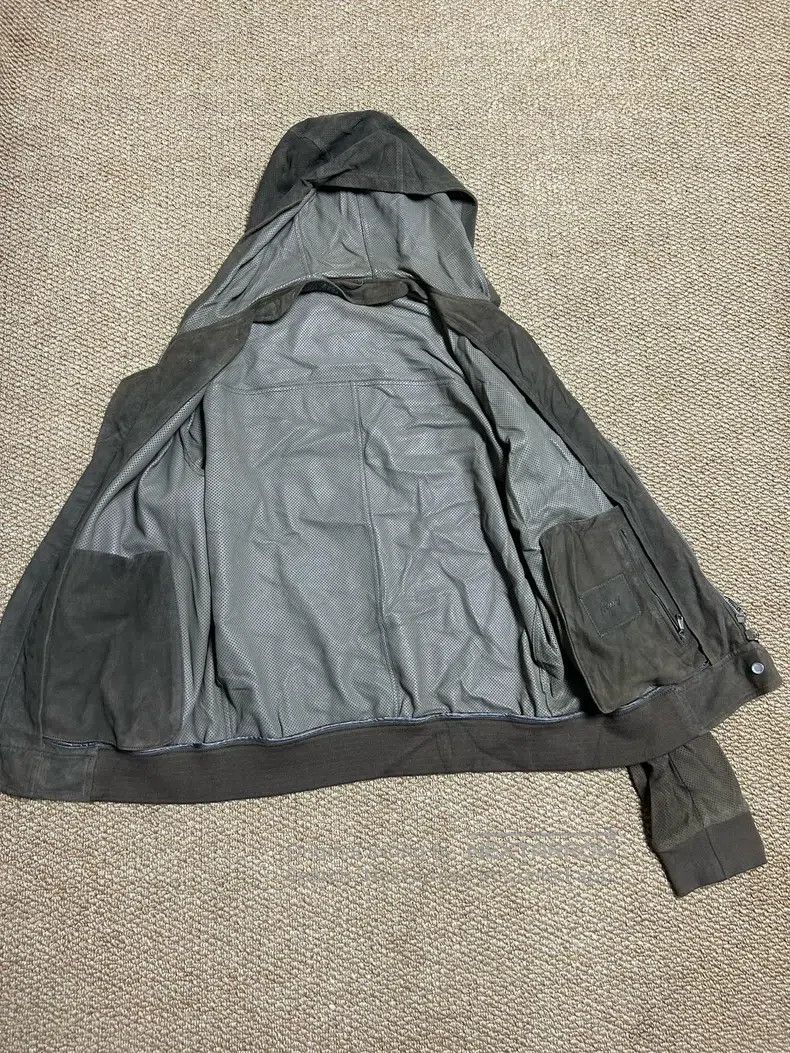 Brioni Brioni Suede perforated calfskin hooded leather jacket Size US L / EU 52-54 / 3 - 3 Thumbnail