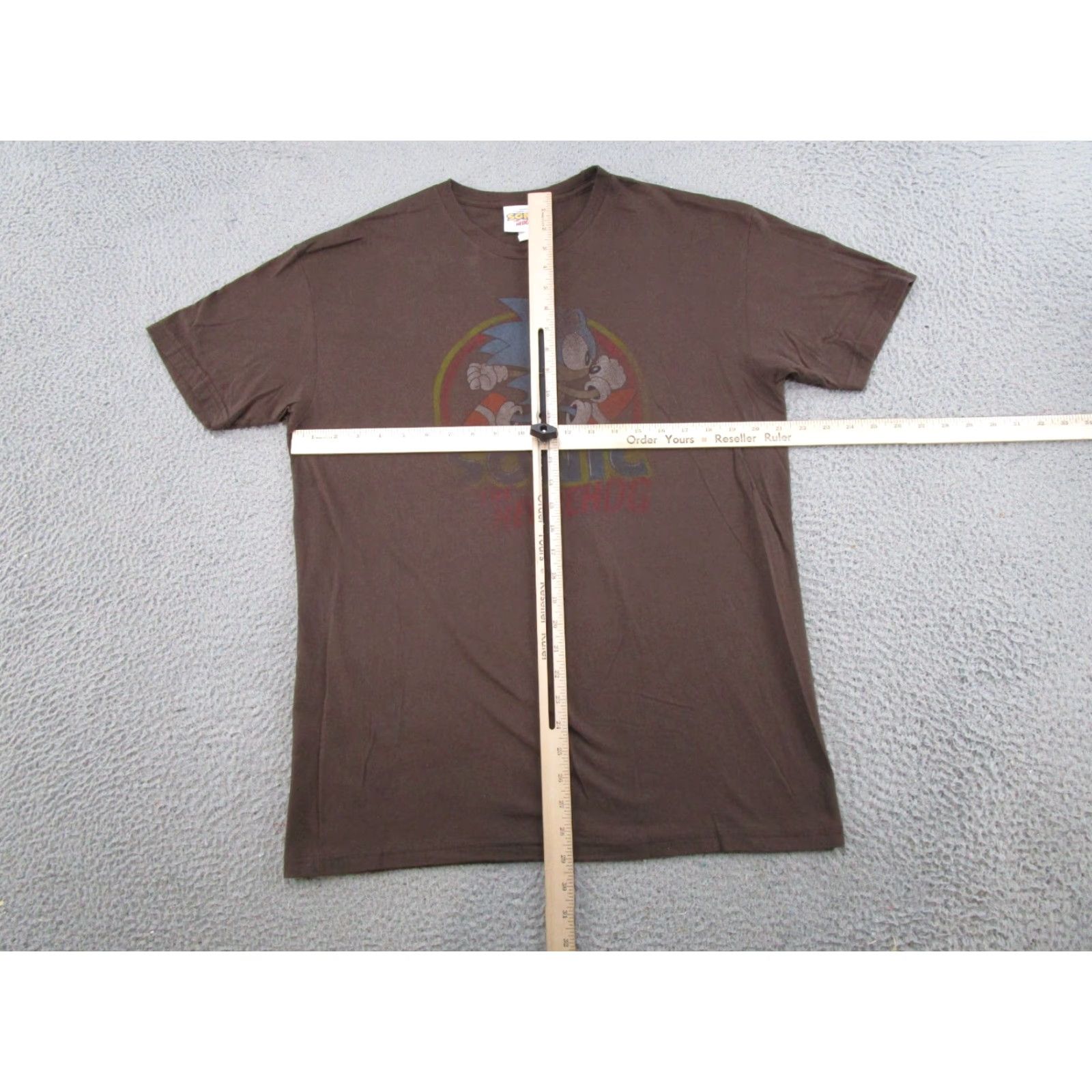 Vintage VINTAGE Sonic T-Shirt Men's Large Crew Neck Short Sleeve Brown Cotton Graphic Video Game Promo Shirt 2007 90s Sonic the Hedgehog Size US L / EU 52-54 / 3 - 6 Thumbnail