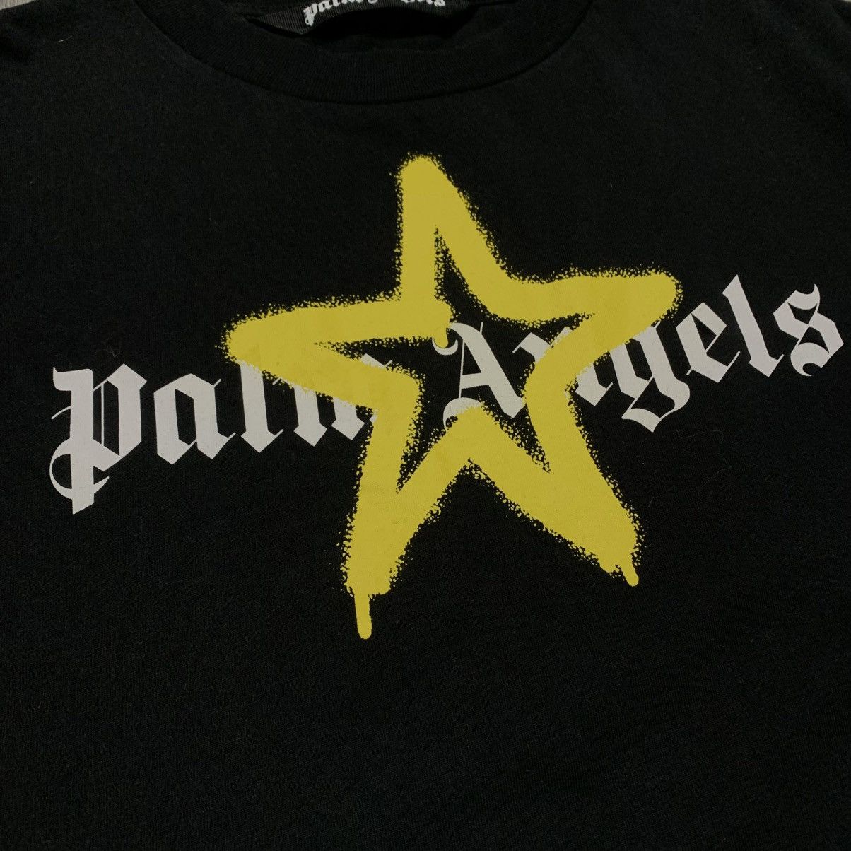 Palm Angels Palm Angels Medium Sprayed Star Black Tee Graffiti Size US M / EU 48-50 / 2 - 4 Thumbnail