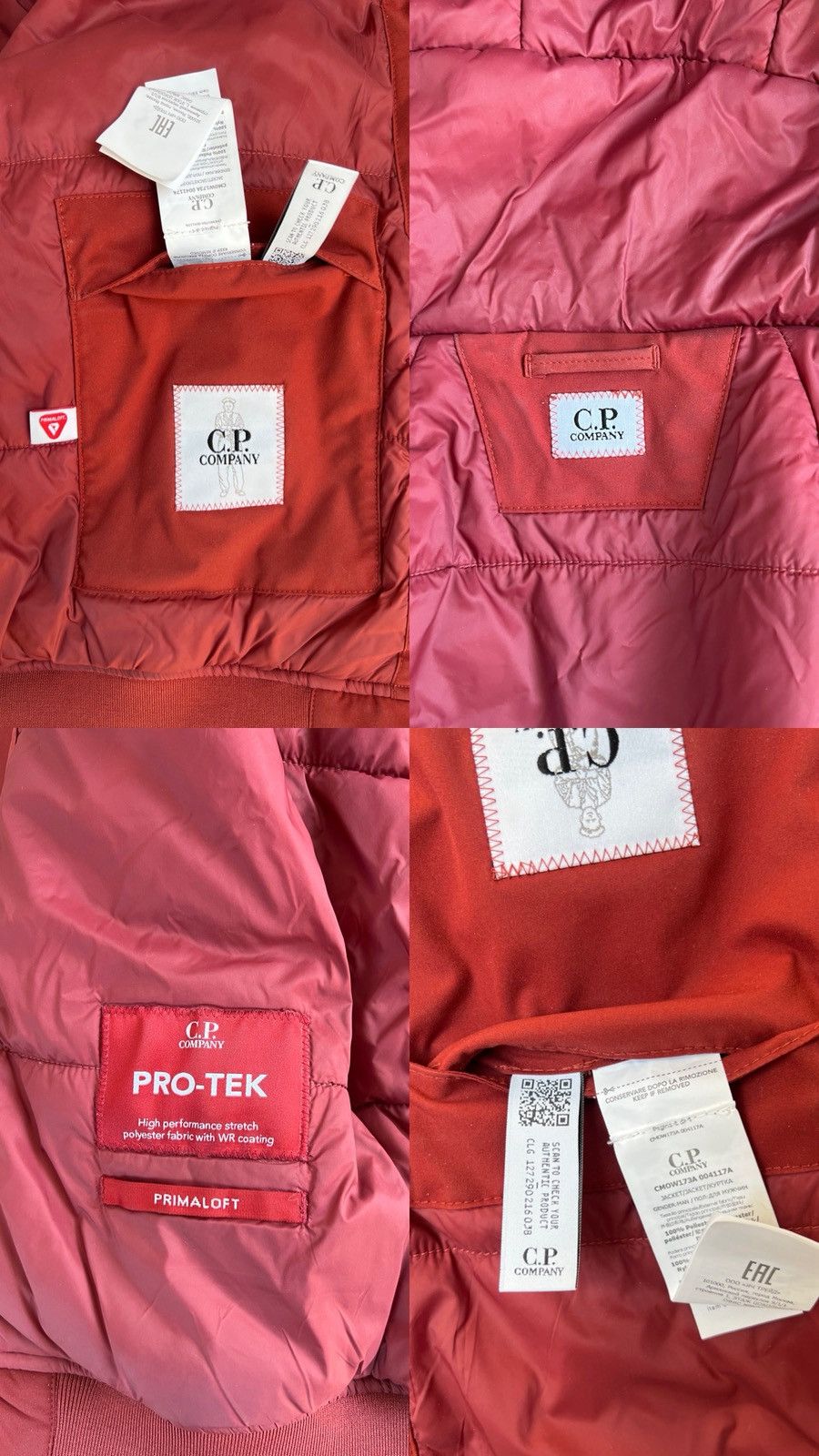 C.P. Company C.P. COMPANY PRO-TEK HOODED JACKET RED Size US S / EU 44-46 / 1 - 5 Thumbnail