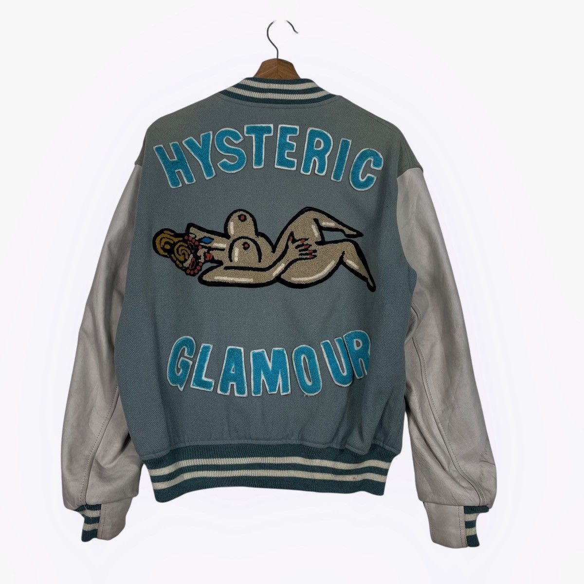Hysteric Glamour Vtg Hysteric Glamour Leather Varsity Jacket Size US M / EU 48-50 / 2 - 1 Thumbnail