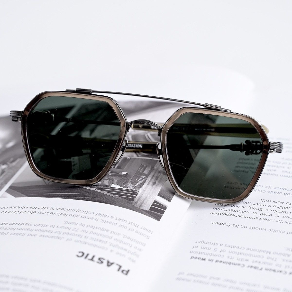 Chrome Hearts CHROME HEARTS HOTATION ARMY/GUNMETAL-ARMY SUNGLASSES Size ONE SIZE - 3 Thumbnail