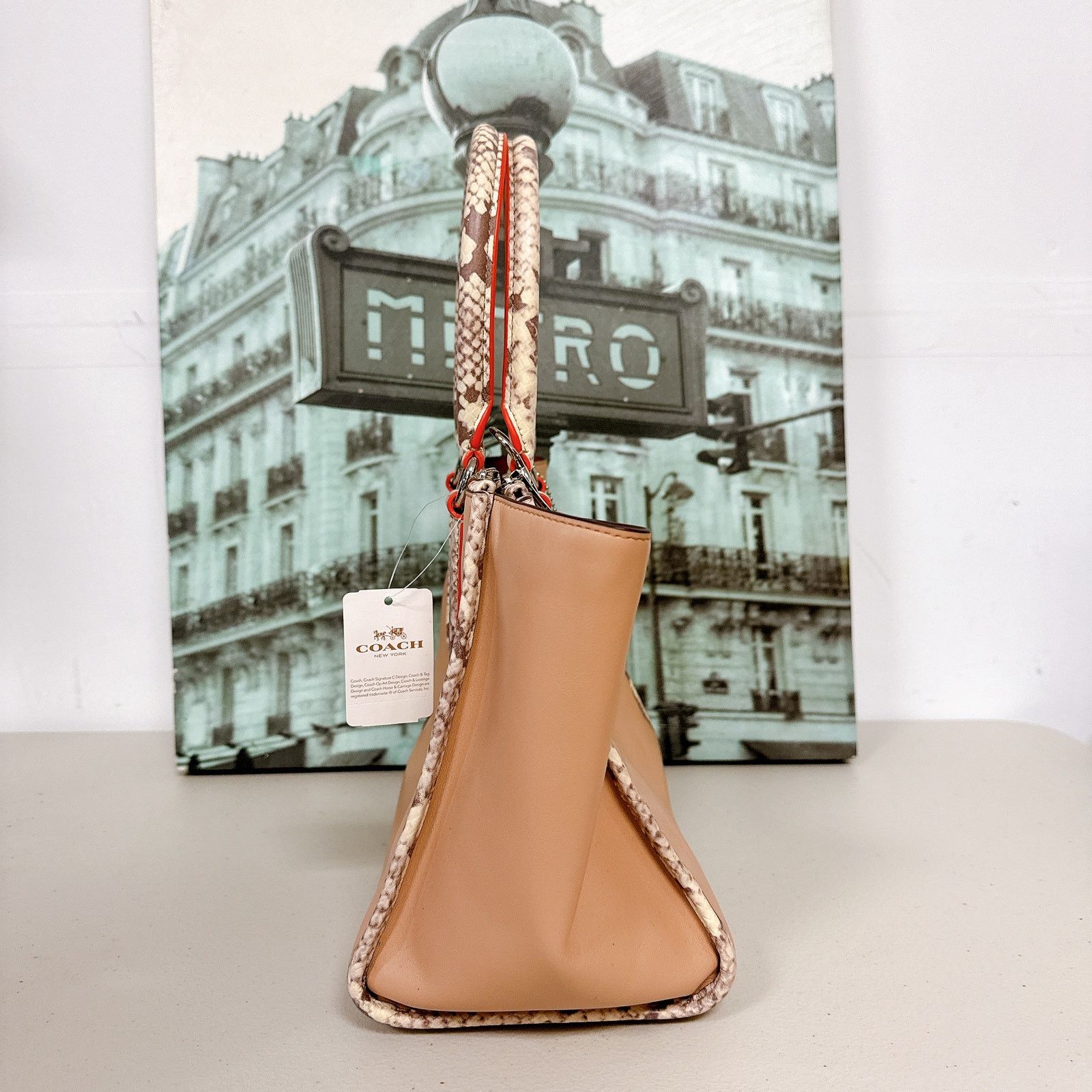 Coach Coach F11751 Crosby Carryall Tote in Nude Pink Multi Leaher Size ONE SIZE - 2 Thumbnail