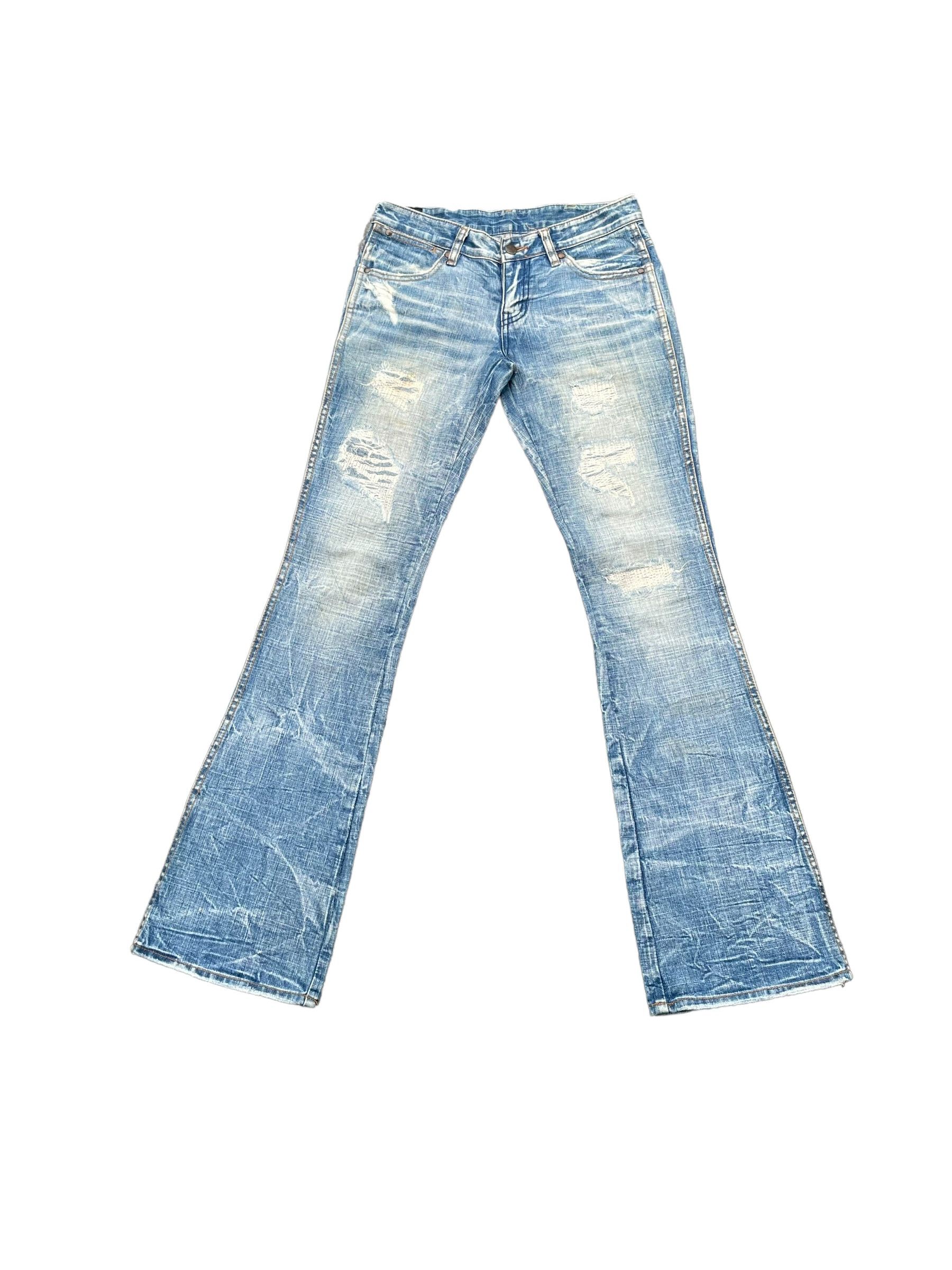 Japanese Brand Flare 5pm Distresed Denim Size 29" - 1 Thumbnail