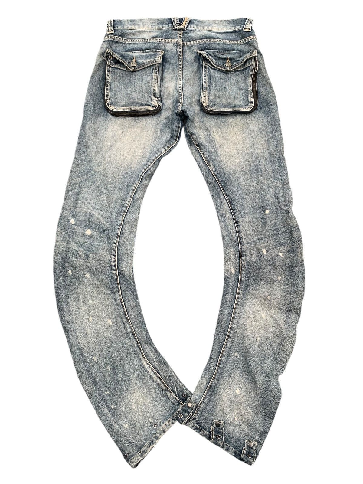 PPFM RARE💥PPFM BANANA CURVE CUT JAPANESE PUNK RUSTY DENIM Size US 32 / EU 48 - 2 Thumbnail
