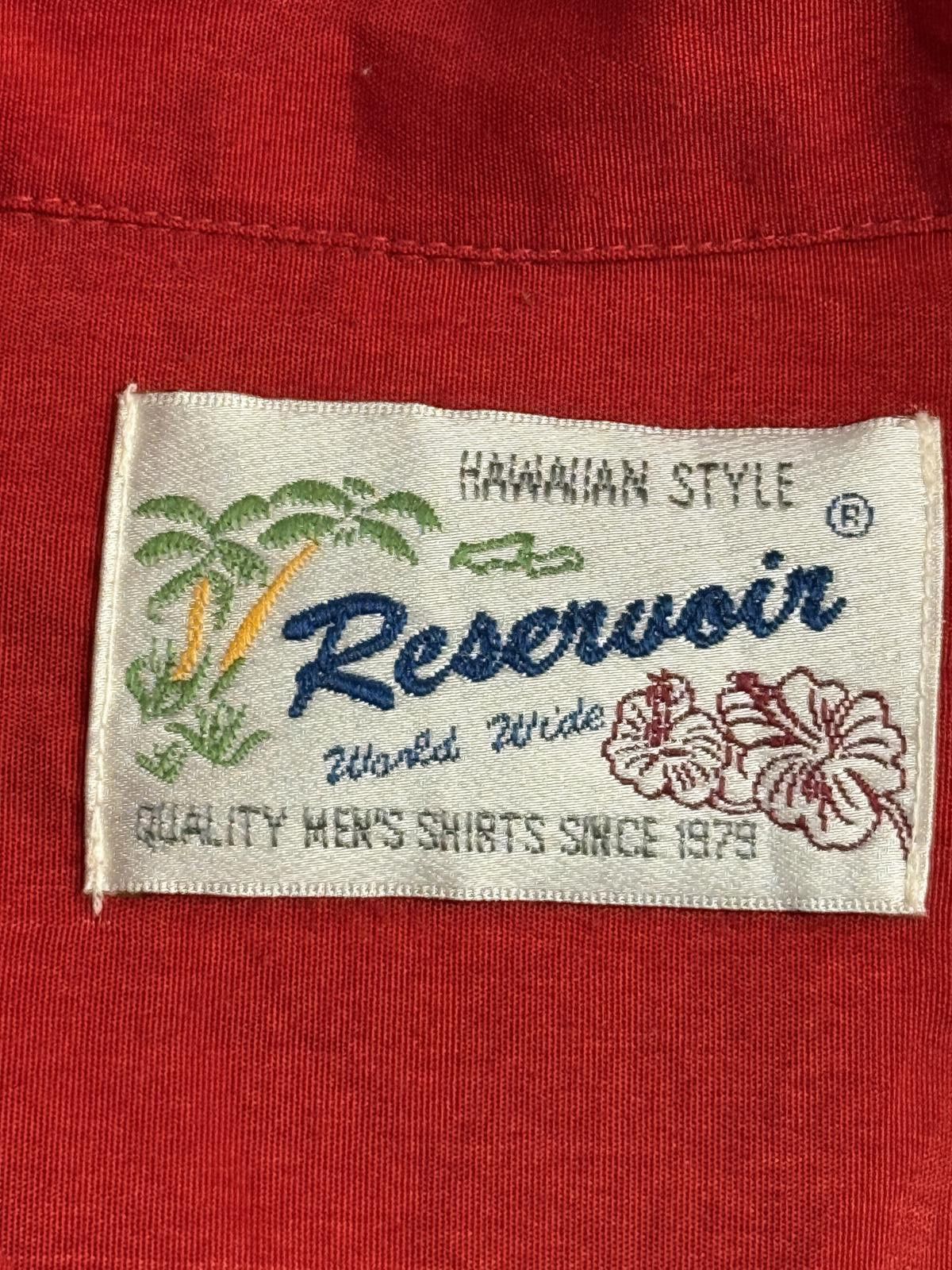 Other Mens Hawaiian Shirt Plumeria Floewrs Reservoir - L Size US L / EU 52-54 / 3 - 2 Thumbnail