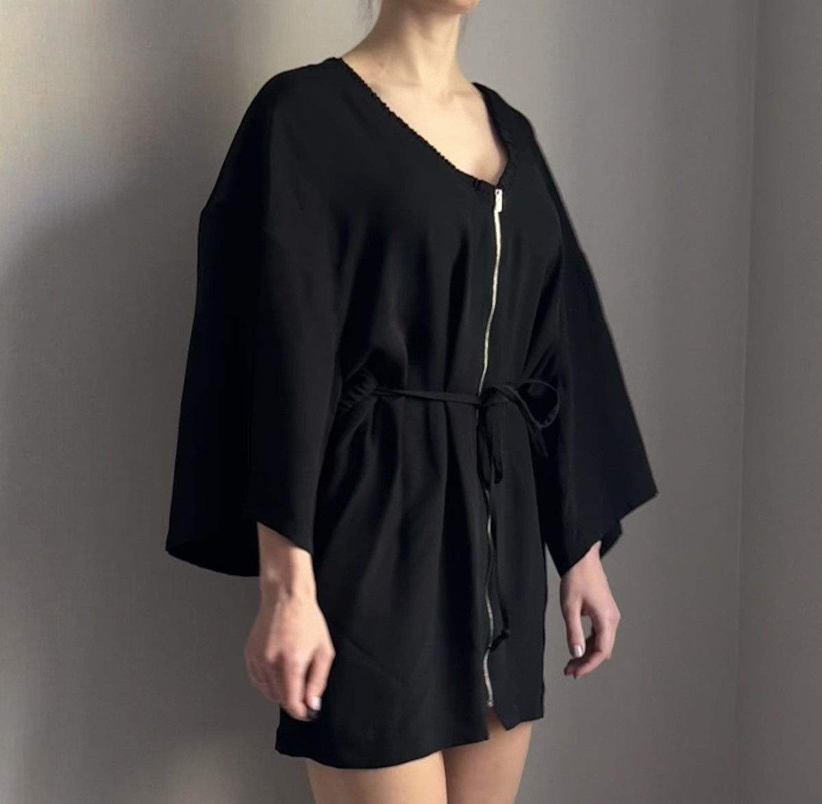 Acne Studios ACNE Jeans black mini dress 100% silk open back size M-L Size M / US 6-8 / IT 42-44 - 5 Thumbnail