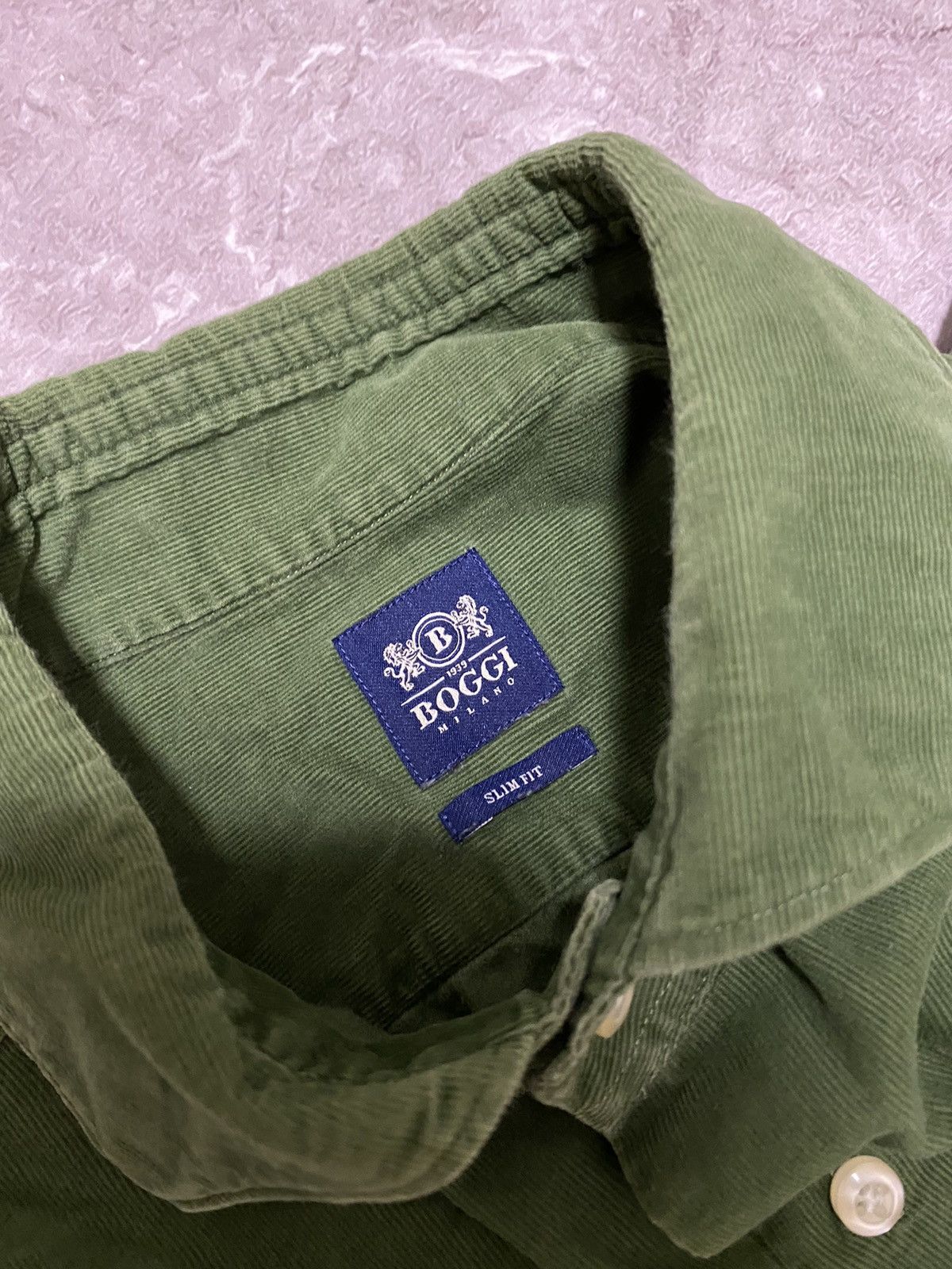 Boggi × Designer Classic Boggi Milano Slim Fit Green Shirt Button Up Y2K Size US L / EU 52-54 / 3 - 8 Thumbnail