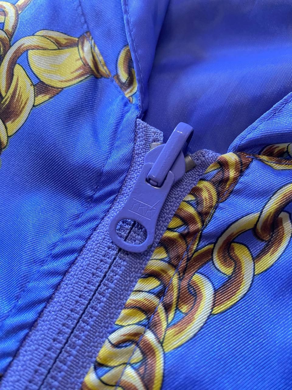 Fiorucci × Vintage Vtg Fiorucci Gold Chain Nylon Windbreaker Rain Coat Parka Size XL / US 12-14 / IT 48-50 - 6 Thumbnail