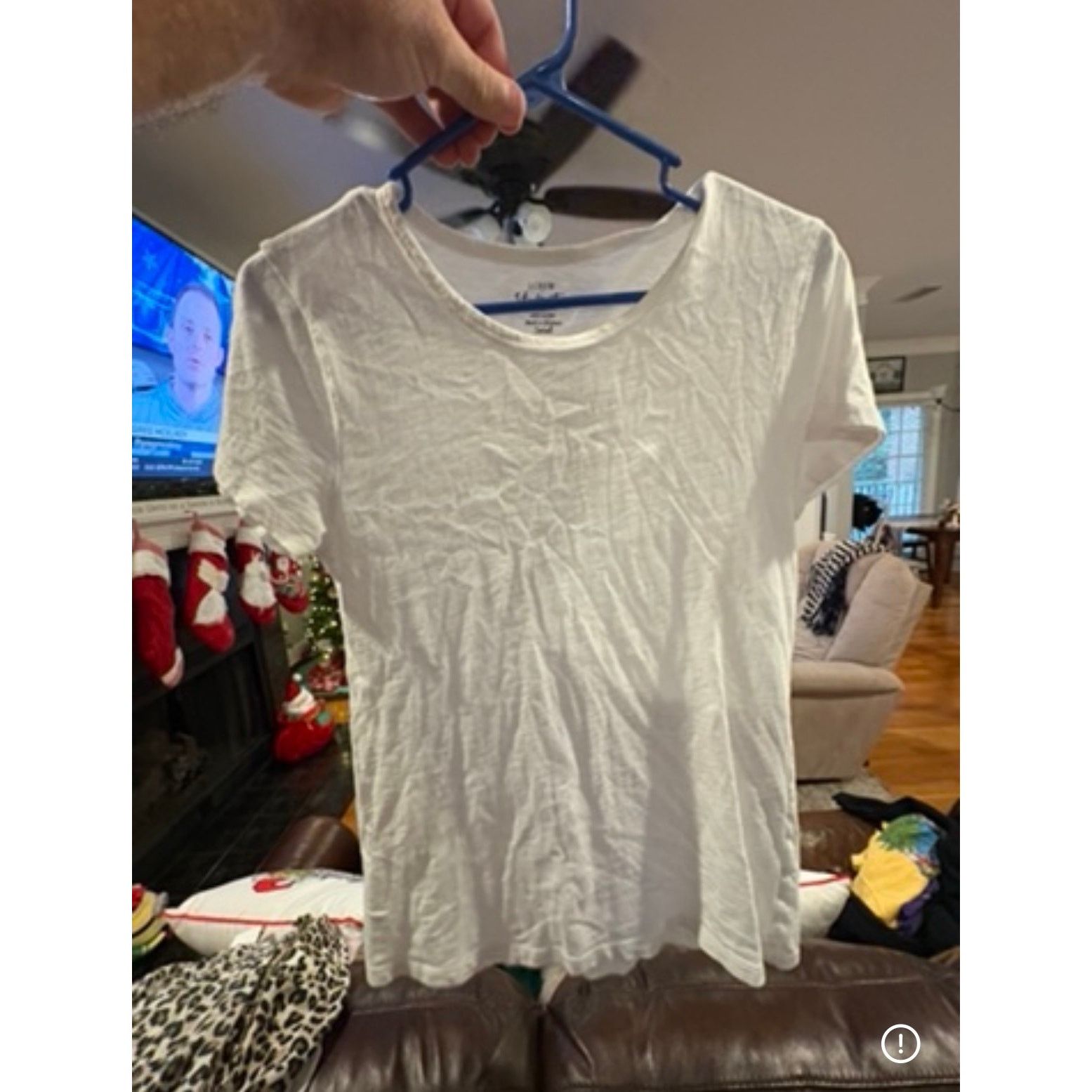 J.Crew J. Crew Studio Tee Women’s Small White Short Sleeve Size S / US 4 / IT 40 - 2 Thumbnail