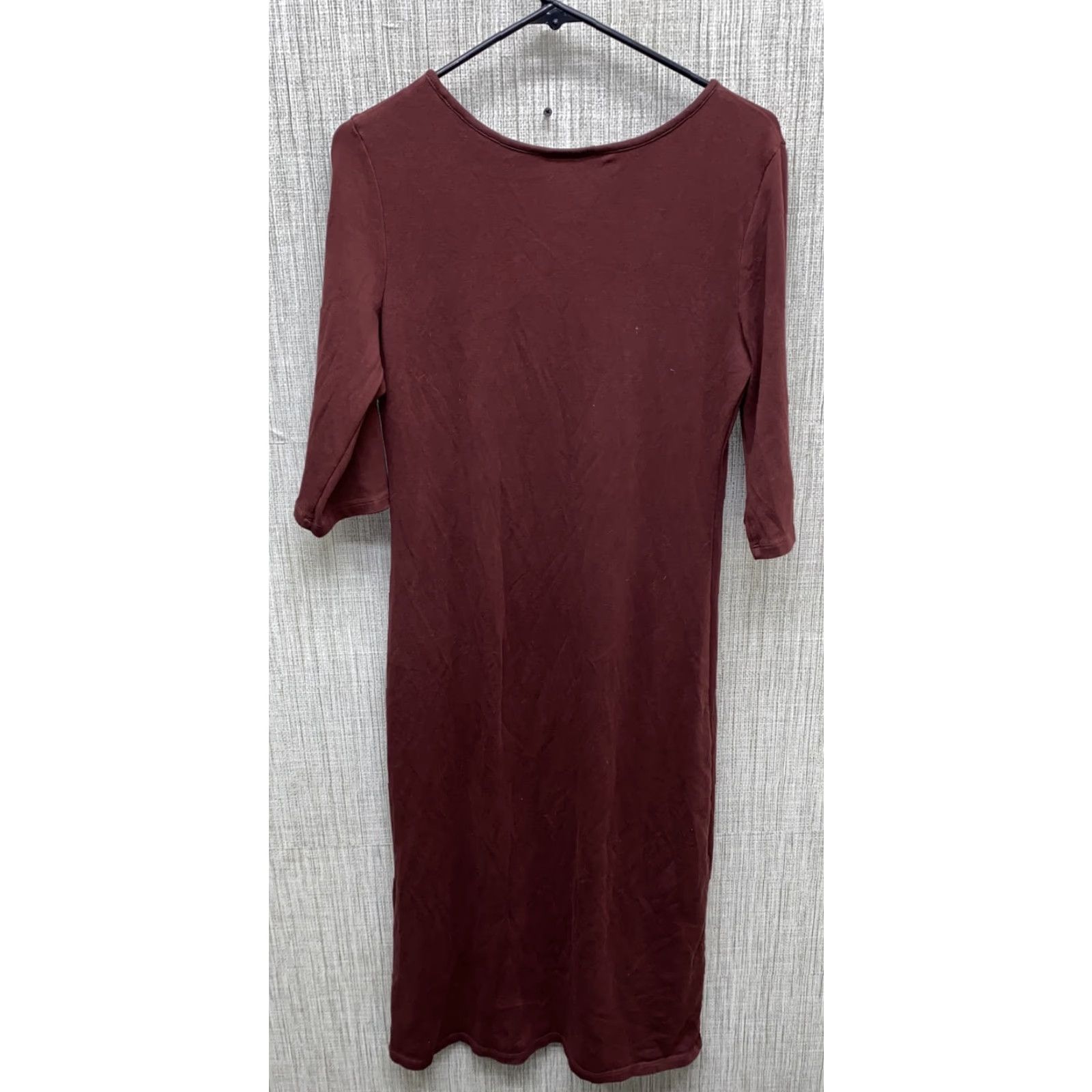 Vintage Peruvian Connection Womens Long Dress Pima Cotton Dark Red Size M Regular Women Long Dress Fall Spring Pullover Casual Vintage: No Size M / US 6-8 / IT 42-44 - 4 Thumbnail