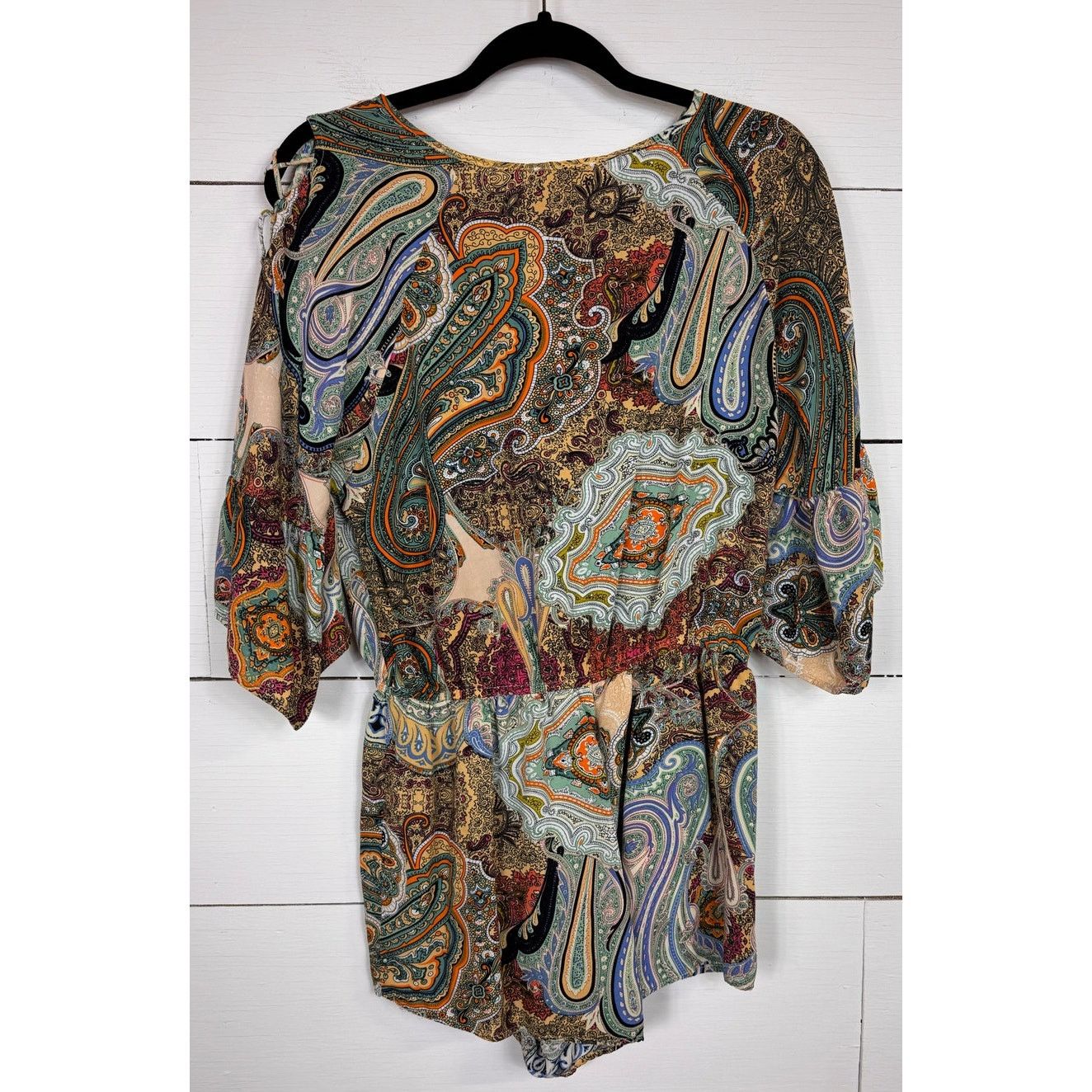 Other Umgee 3/4 Sleeve Romper Women's Size Medium Size 32" / US 10 / IT 46 - 2 Thumbnail
