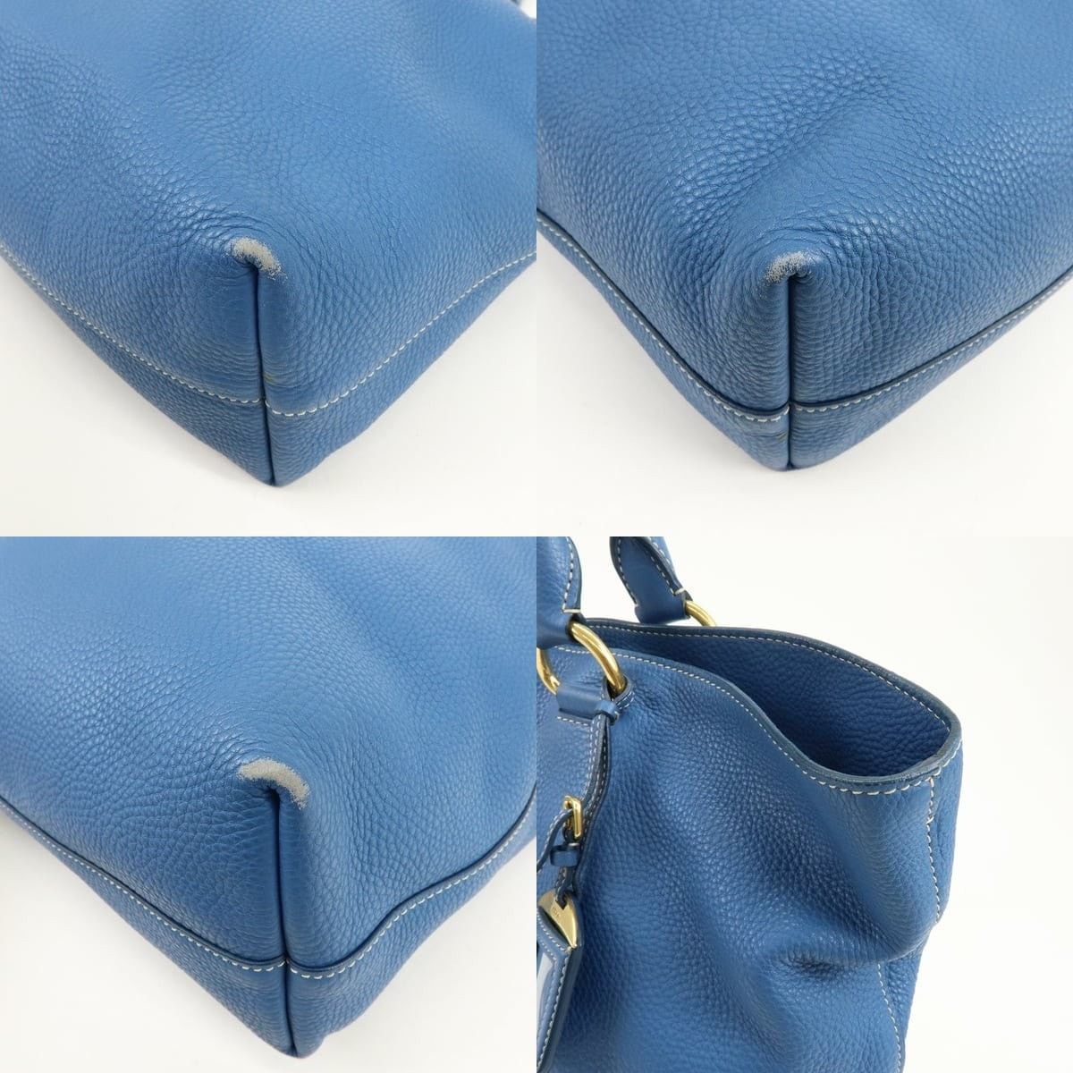 Prada Prada Vitello Daino Calfskin Shoulder Bag Blue Size ONE SIZE - 5 Thumbnail