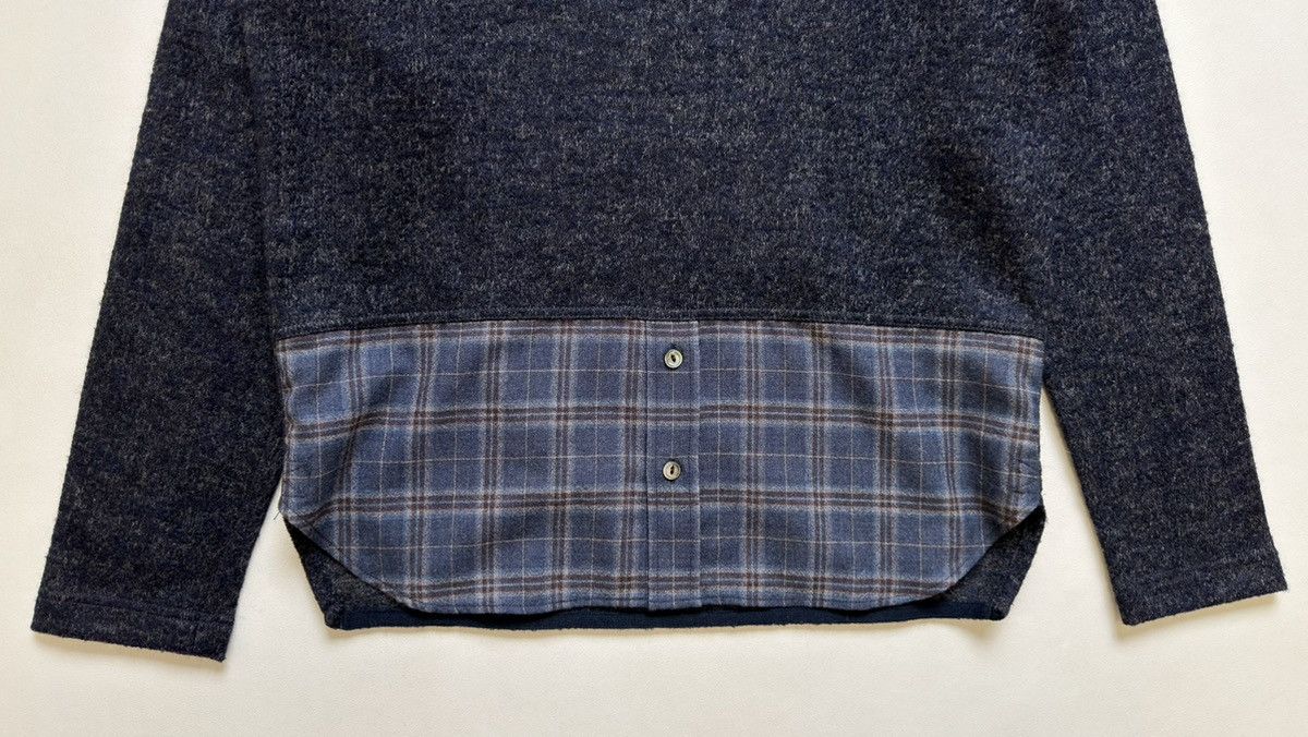 Comme des Garcons A/W 19 Hybrid Wool/Flannel Hem Sweater Size US M / EU 48-50 / 2 - 5 Thumbnail