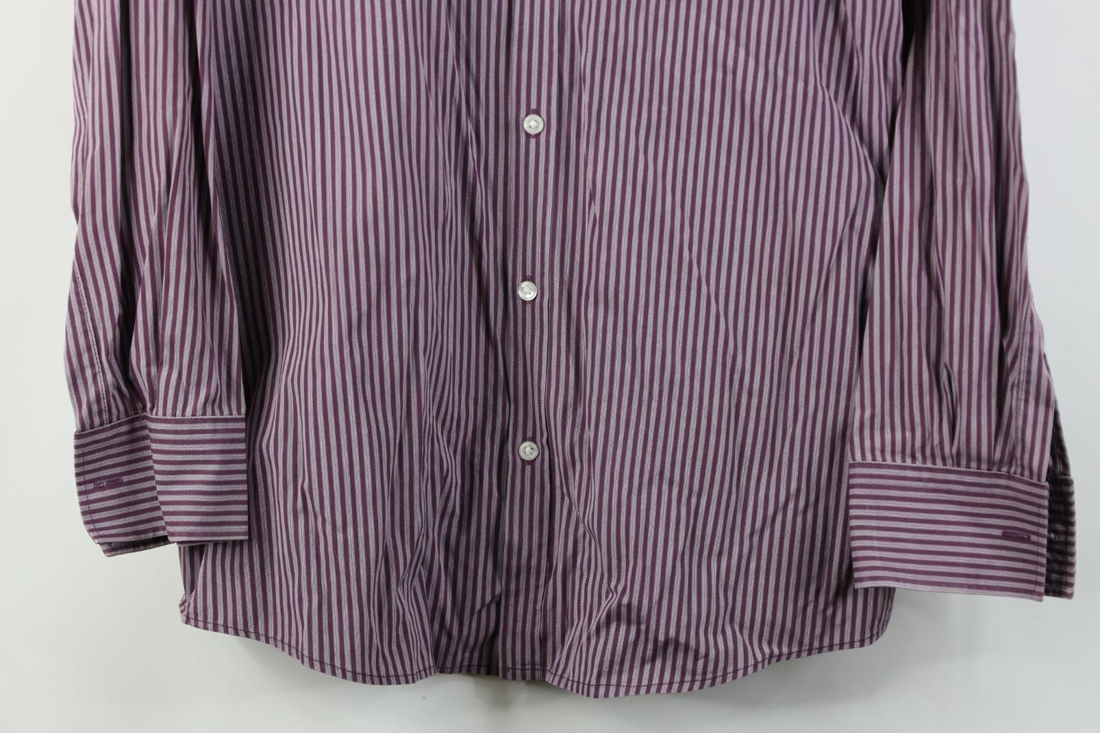 Hugo Boss Hugo Boss Slim Fit Distressed Striped Collared Button Shirt Size US M / EU 48-50 / 2 - 3 Thumbnail