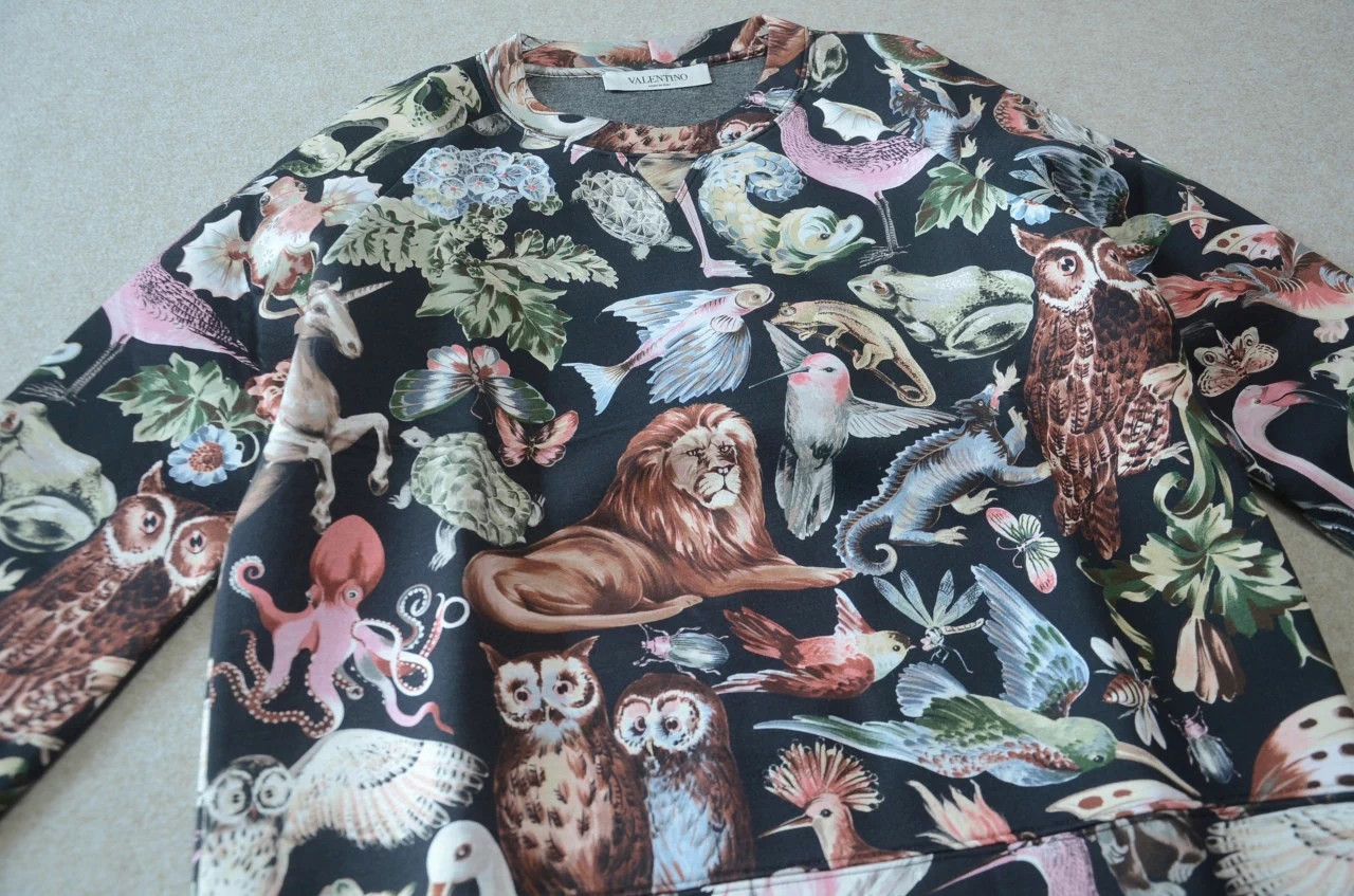 Valentino Valentino zoo print space cotton sweatshirt unisex S Size US S / EU 44-46 / 1 - 2 Thumbnail