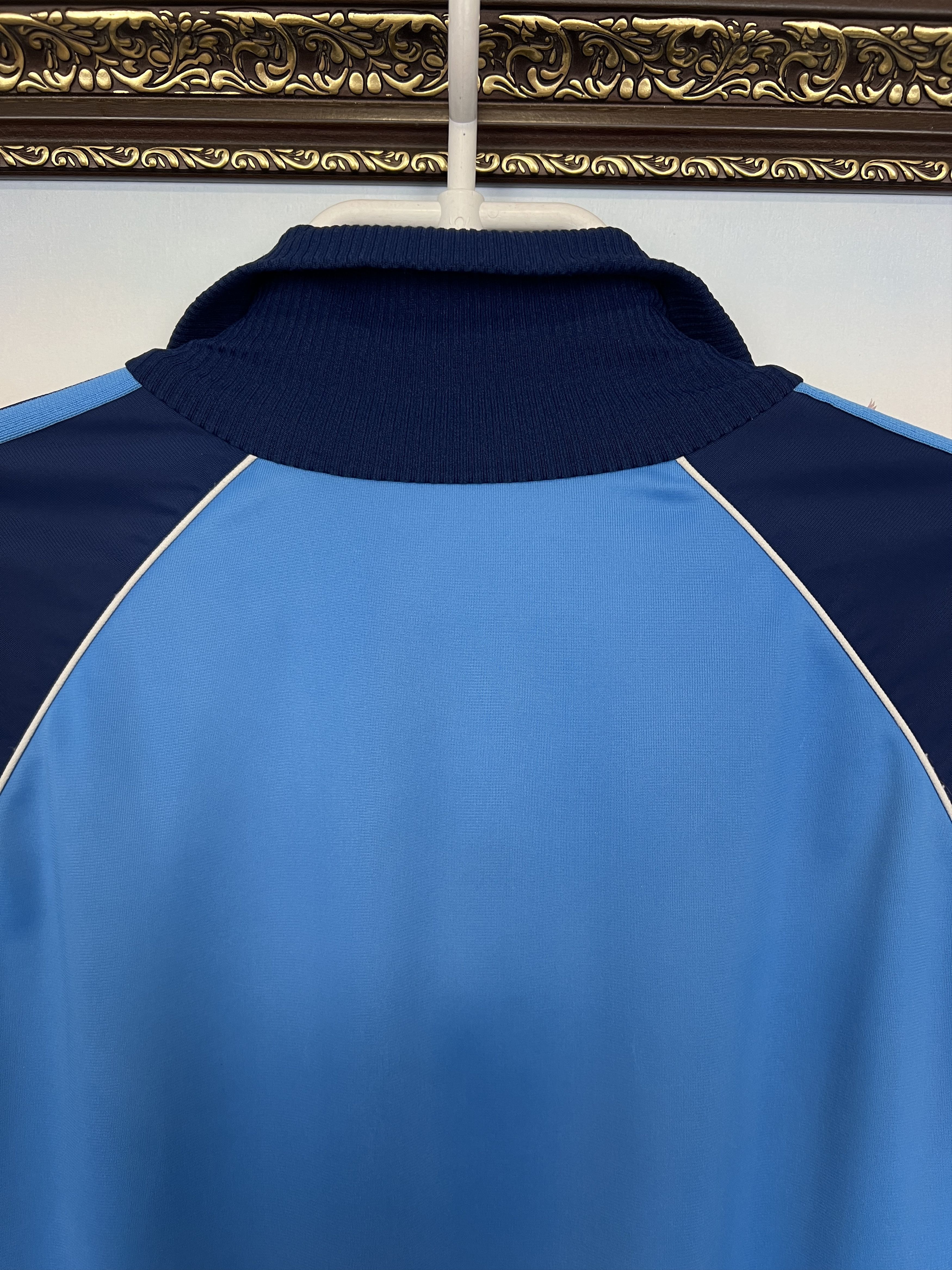 Adidas Vintage 80's West Germany Blue Nylon Jacket Track Top Size M / US 6-8 / IT 42-44 - 12 Thumbnail