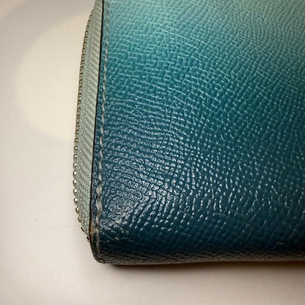 Coach COACH Ombre Teal Blue Sea Green Accordion Zipped Wallet Size ONE SIZE - 7 Thumbnail