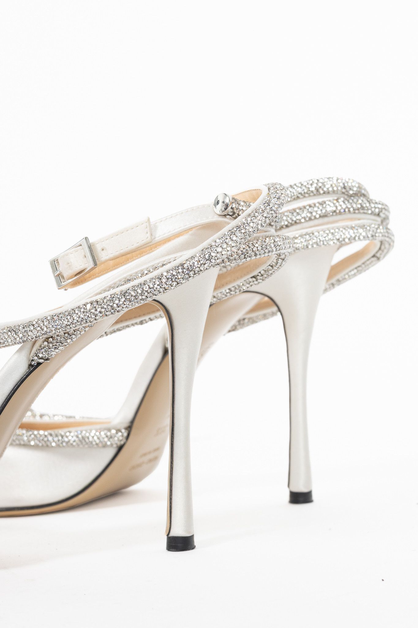 MACH & MACH MACH & MACH Double Bow Silk-Satin Crystal-Embellished Heels Size US 9 / IT 39 - 9 Thumbnail