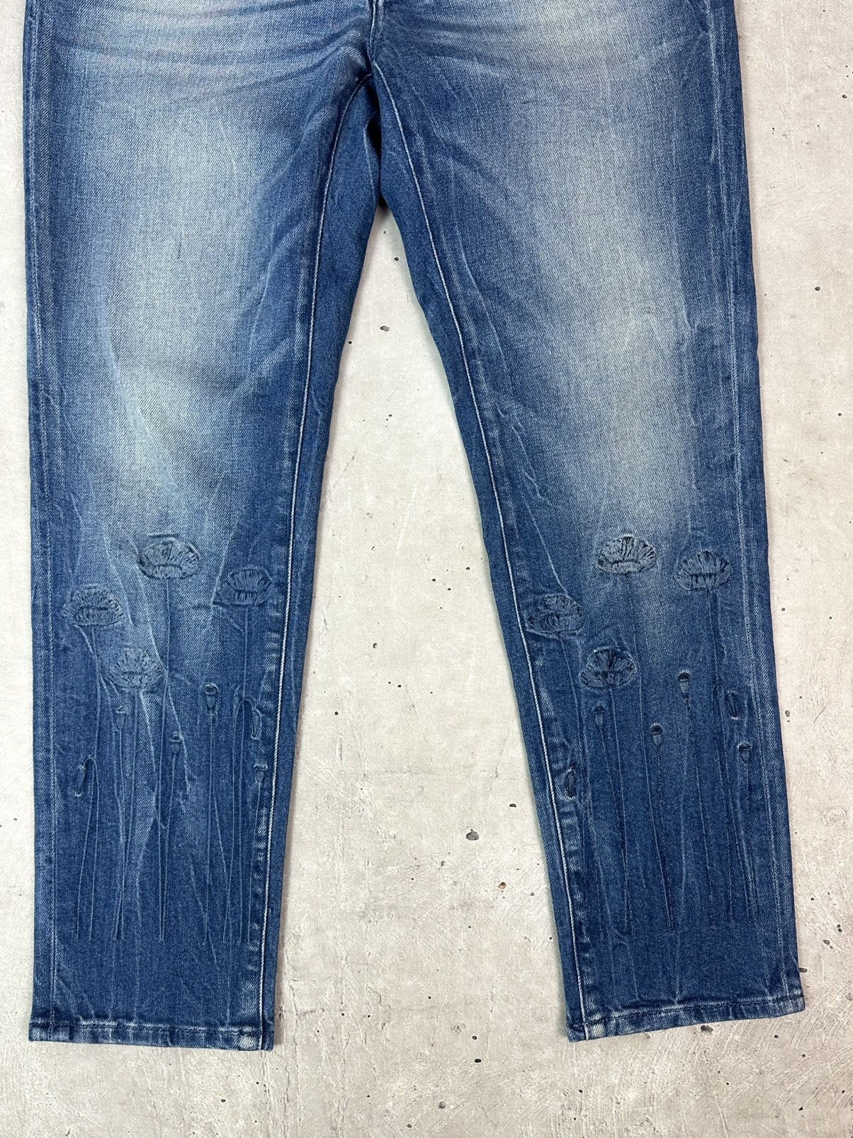Jacob Cohen Jacob Cohen Karen Handmade Embroidered Floral Blue Jeans Size 30" / US 8 / IT 44 - 3 Thumbnail