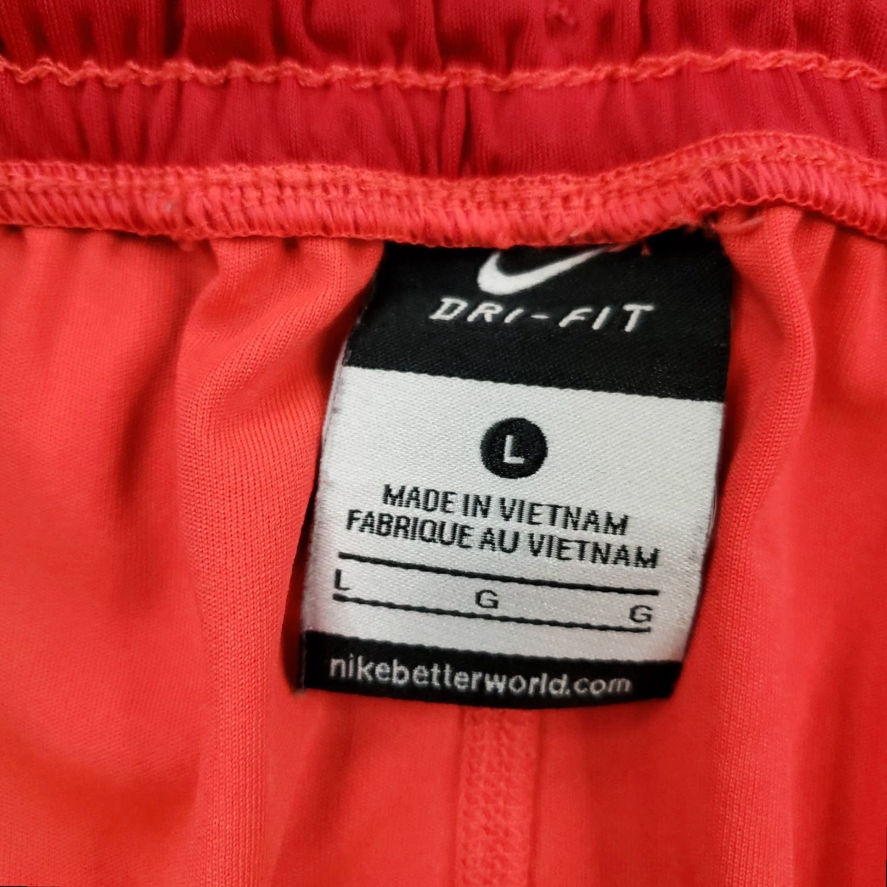 Nike Nike Dri Fit Shorts Womens Red Large Elastic Waist Athletic Running Polyester Size 36" / US 14 / IT 50 - 7 Thumbnail