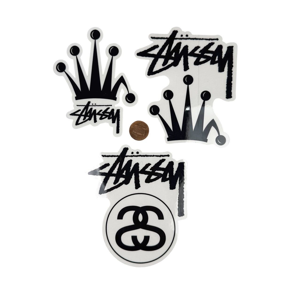 Stussy Stussy Sticker Skateboard Surf Pack Of 3 Clear Decal Size ONE SIZE - 1 Thumbnail
