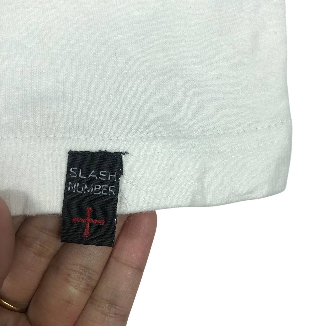 Japanese Brand × Vintage Vintage Slash Number Long Sleeve White T-Shirt Size US L / EU 52-54 / 3 - 9 Thumbnail