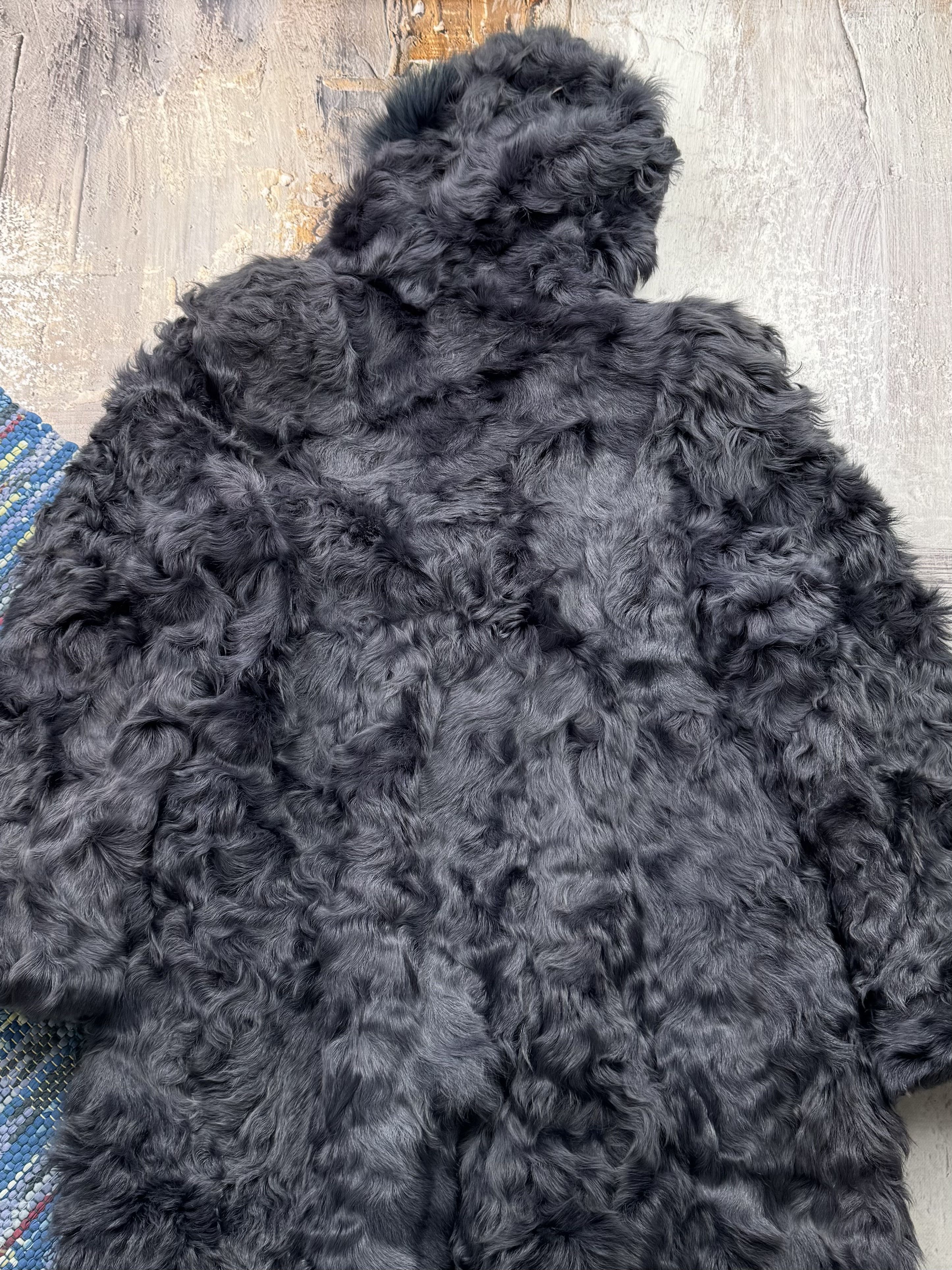 Vintage Real Fur Hooded Coat A723D15