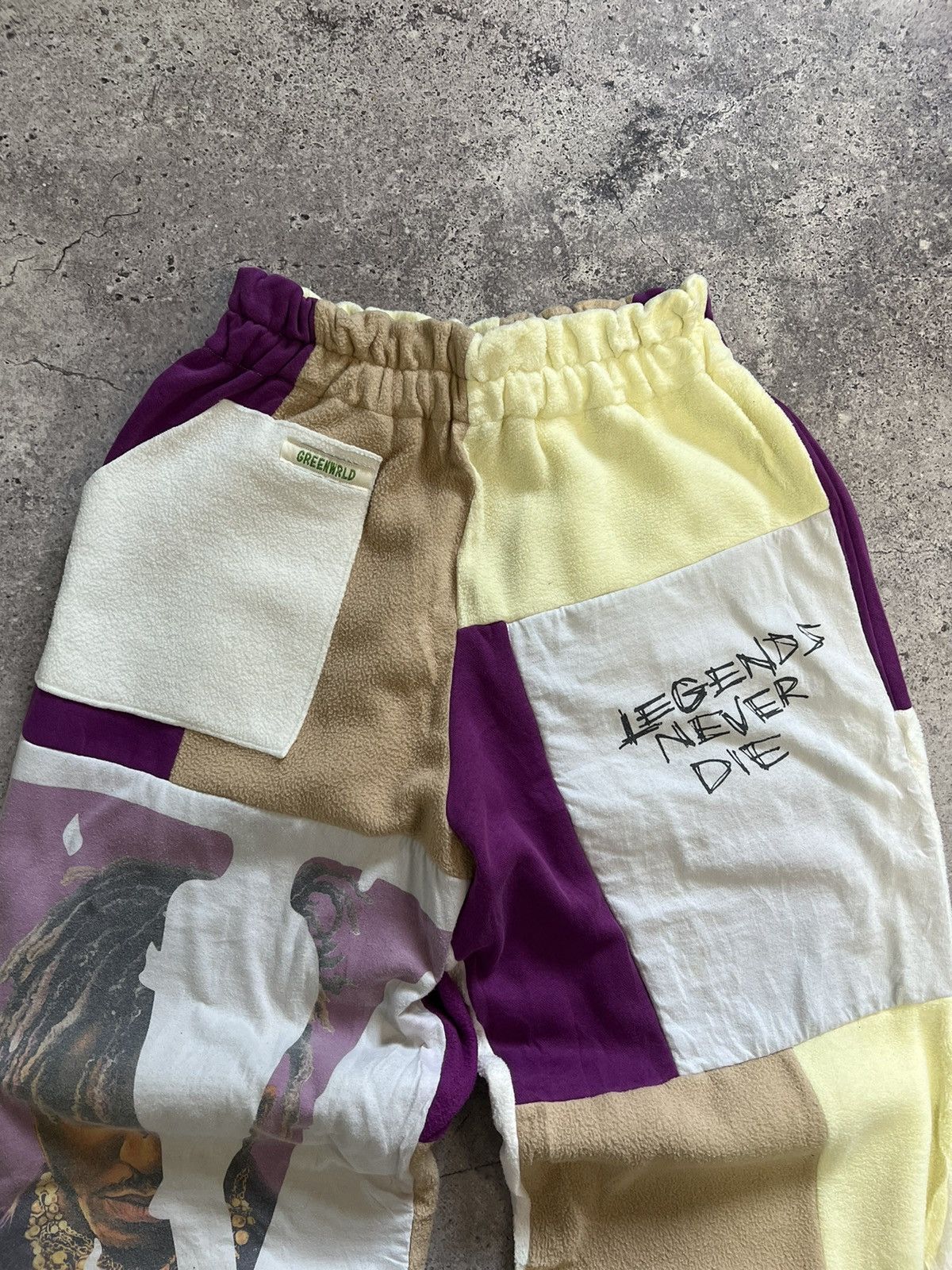 Handmade Jucie Wrld x Vlone Hand Made Baggy Joggers Pants Size US 33 - 2 Thumbnail